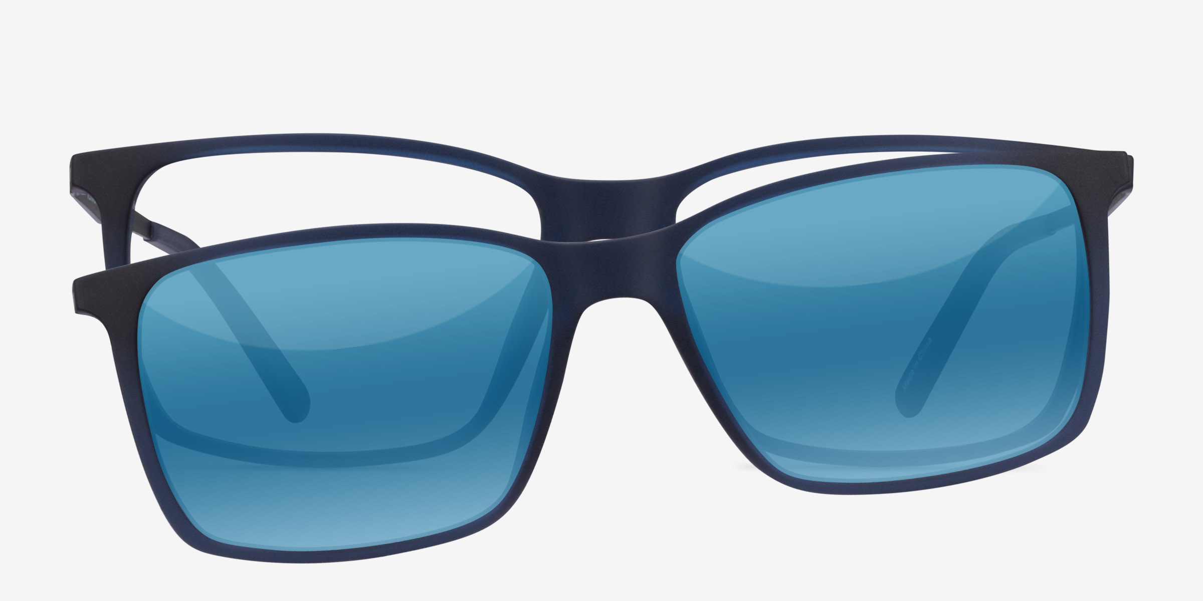 Vermont Clip-On Bleu marine PlastiqueMontures de lunettes de vue d'EyeBuyDirect, Vue de Face