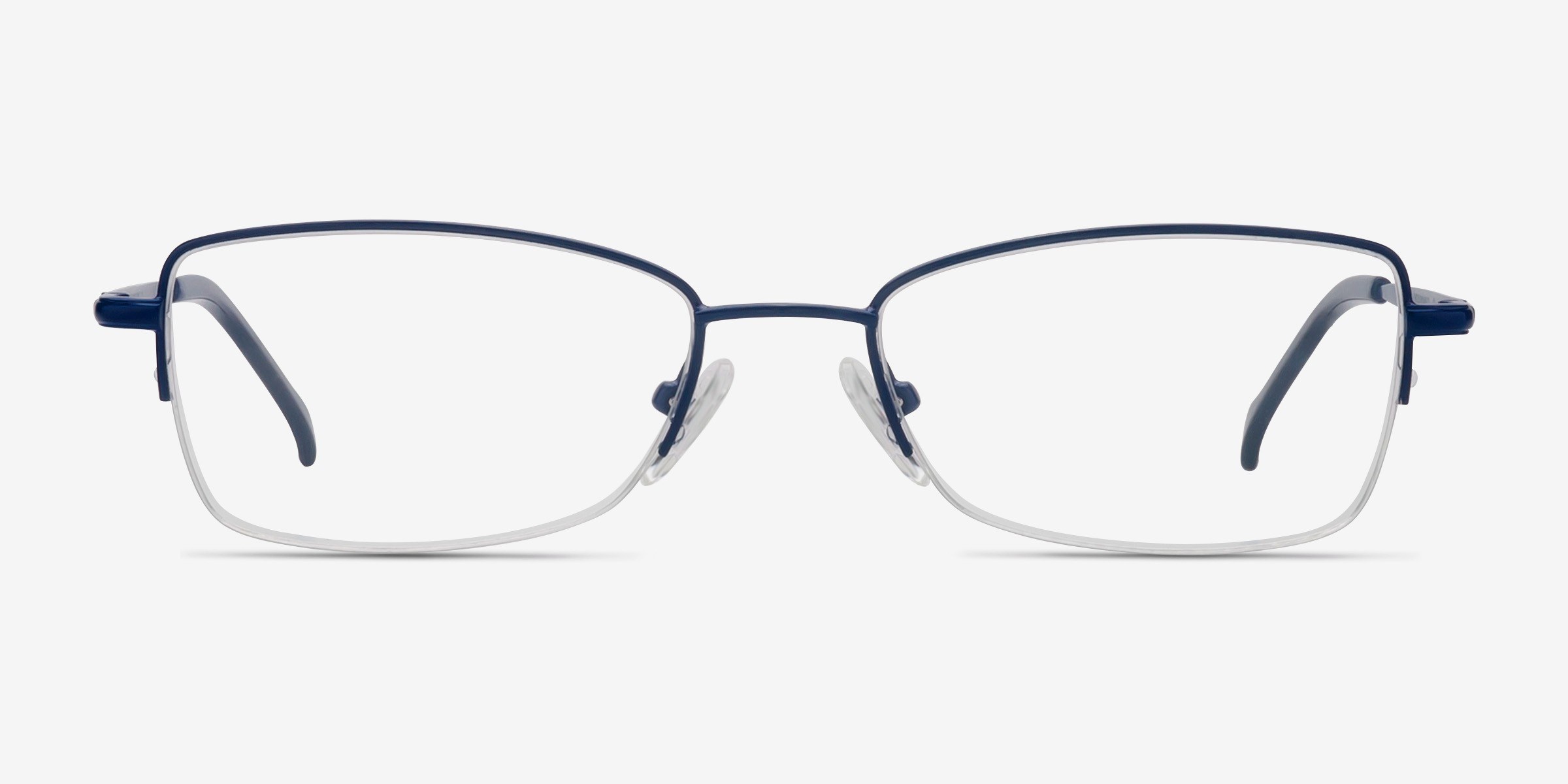 Ecru Bleu marine MétalMontures de lunettes de vue d'EyeBuyDirect, Vue de Face