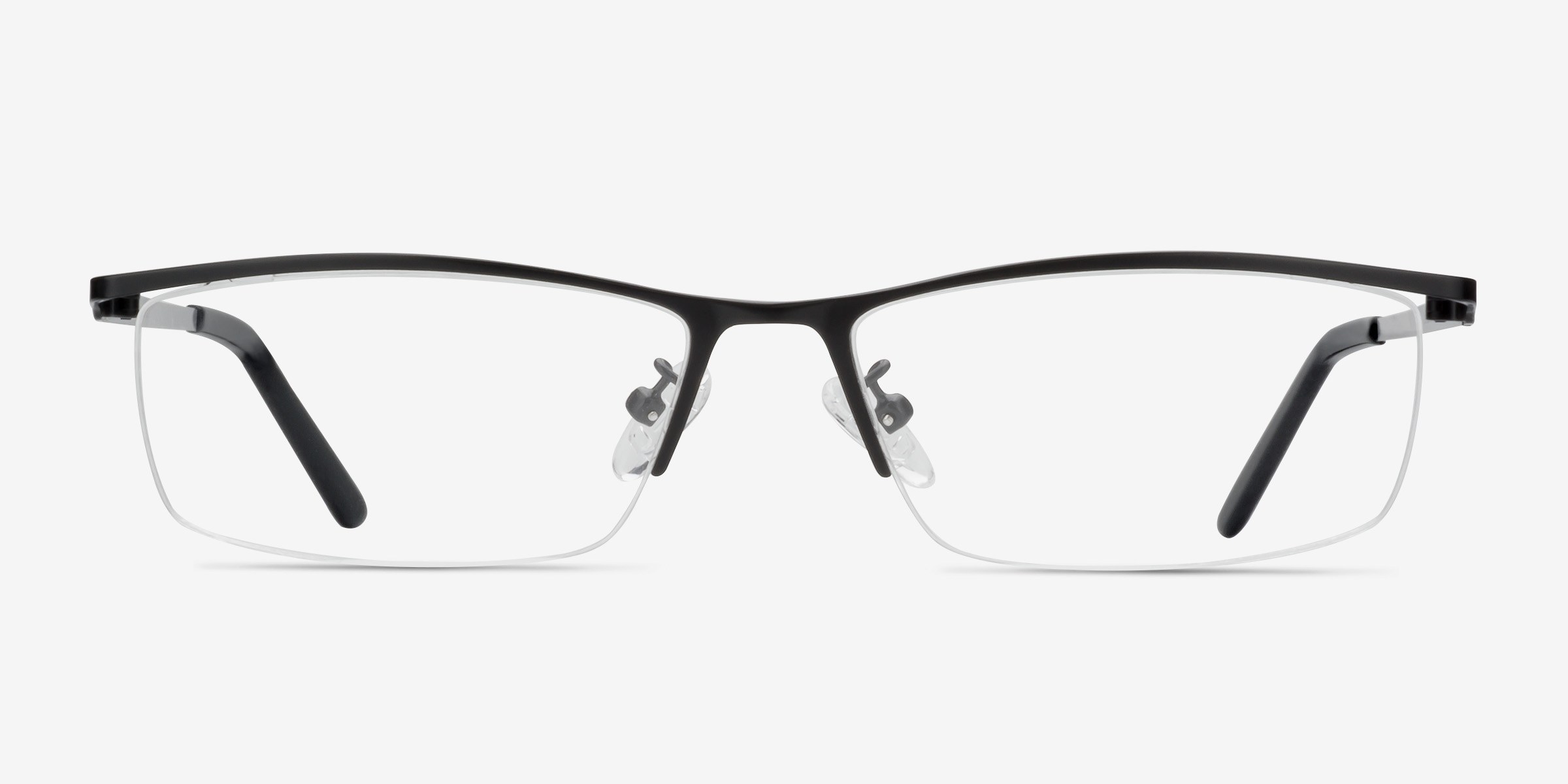 Boon Noir MétalMontures de lunettes de vue d'EyeBuyDirect, Vue de Face