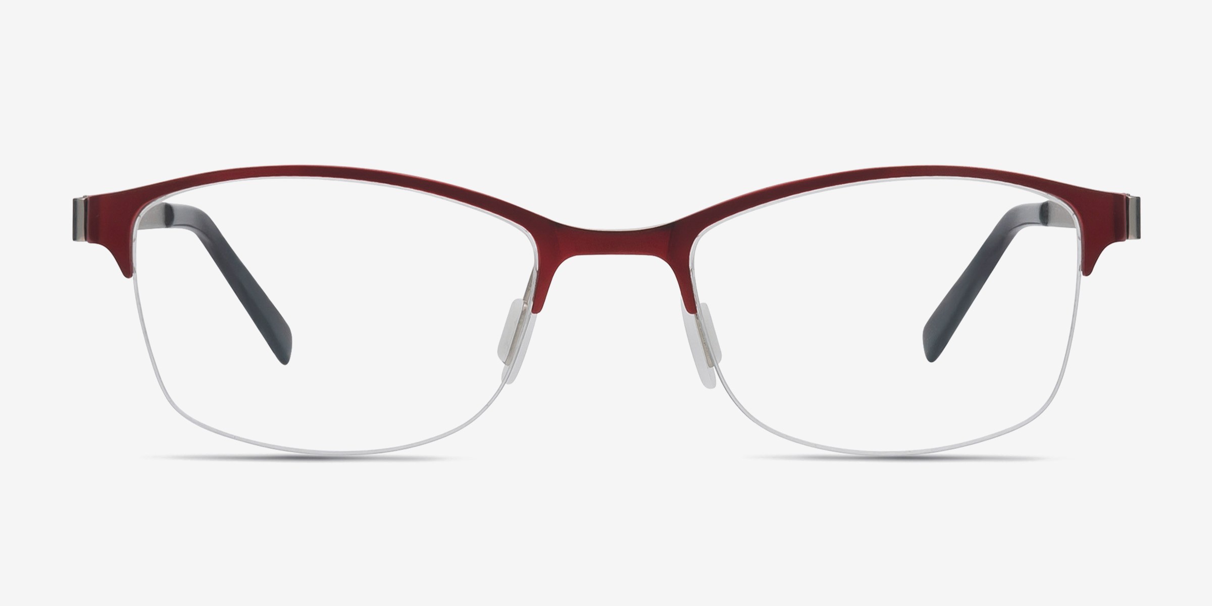 Pearl Rouge MétalMontures de lunettes de vue d'EyeBuyDirect, Vue de Face