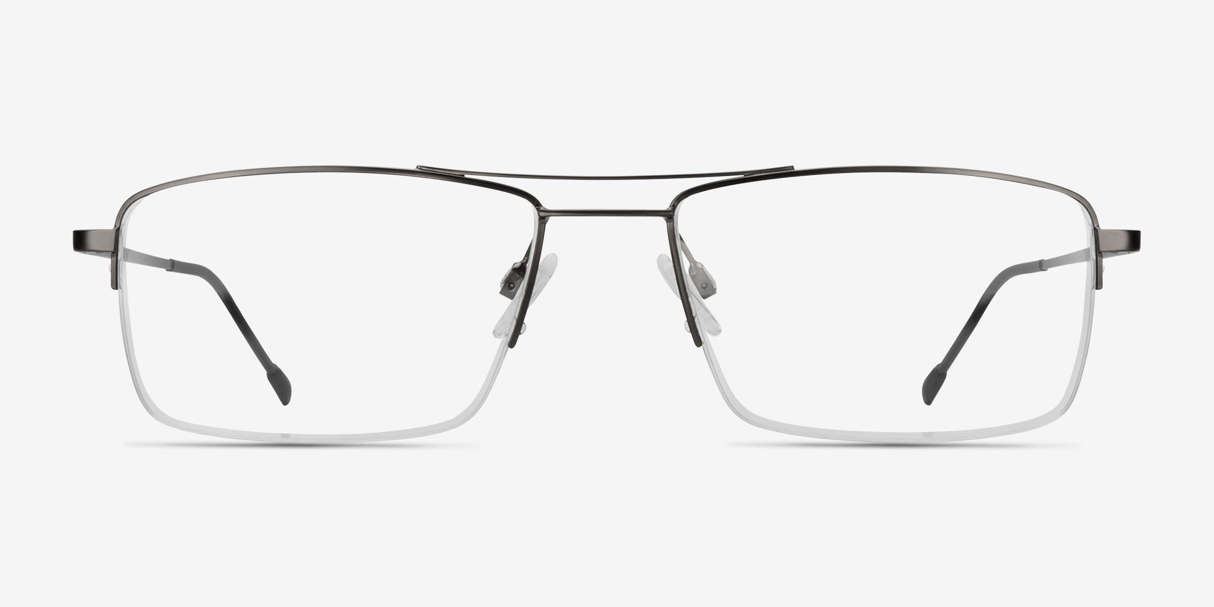 Creel Gunmetal MétalMontures de lunettes de vue d'EyeBuyDirect, Vue de Face