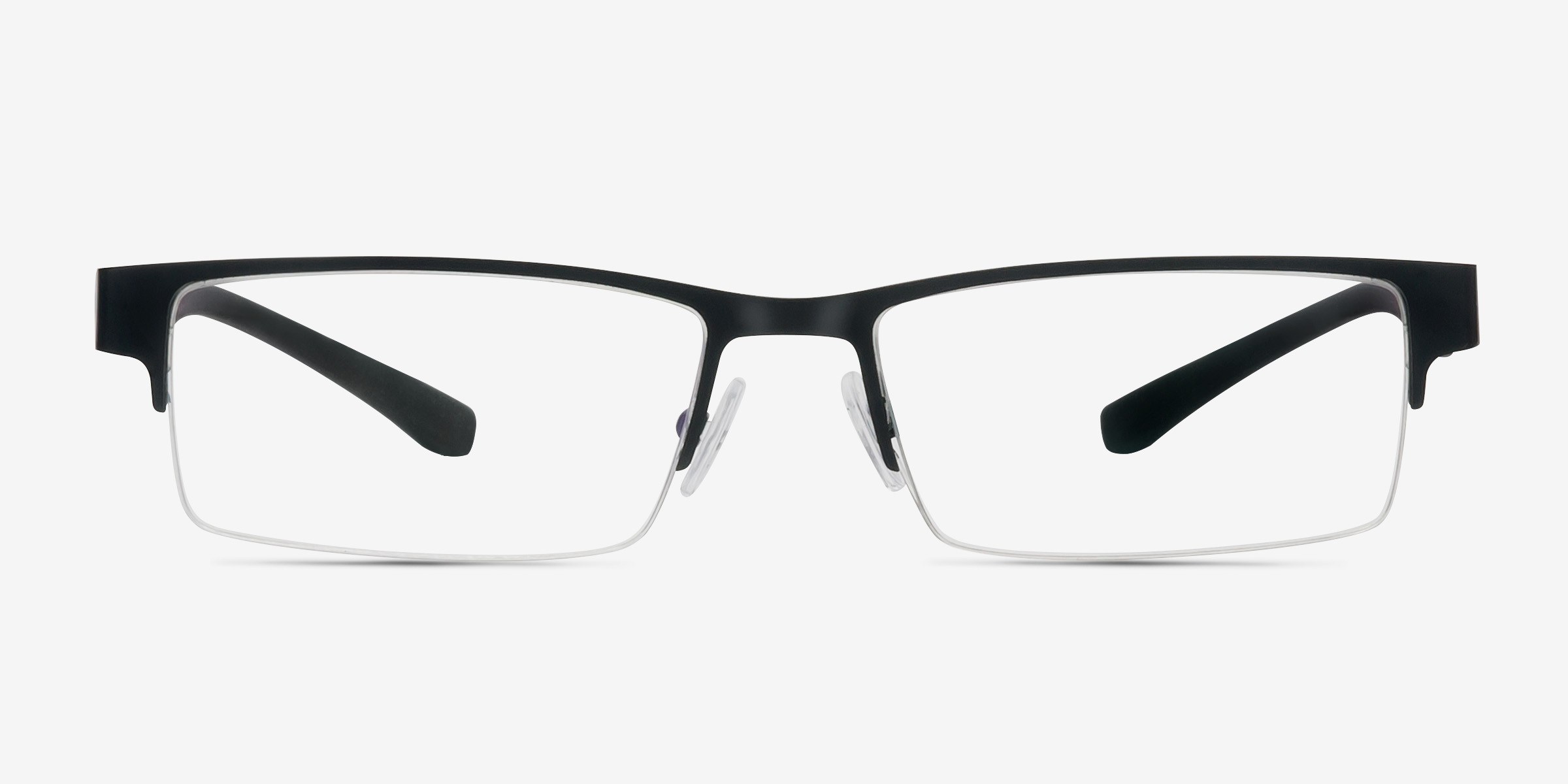 Macon Noir MétalMontures de lunettes de vue d'EyeBuyDirect, Vue de Face