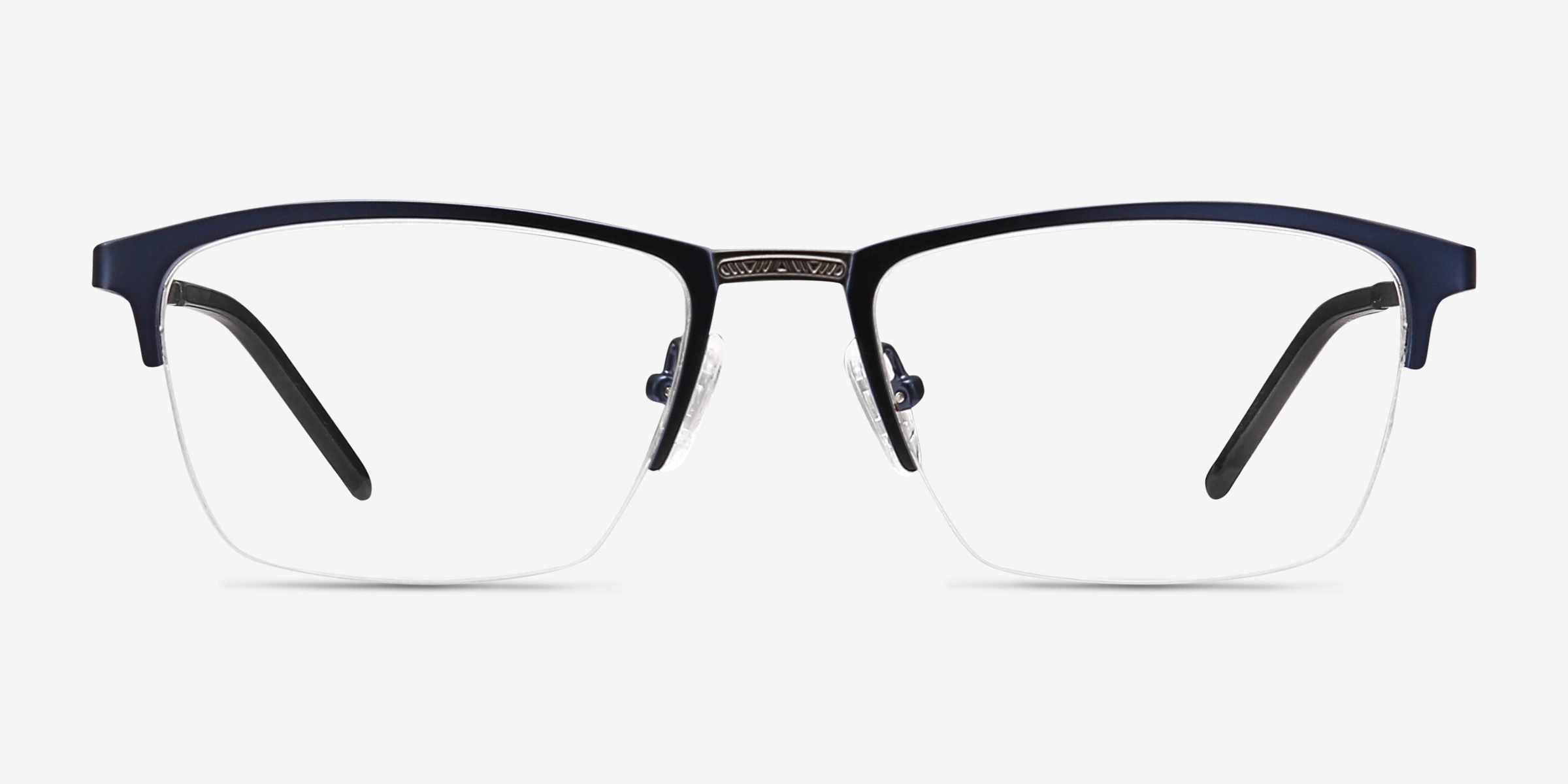 Osmosis Bleu MétalMontures de lunettes de vue d'EyeBuyDirect, Vue de Face