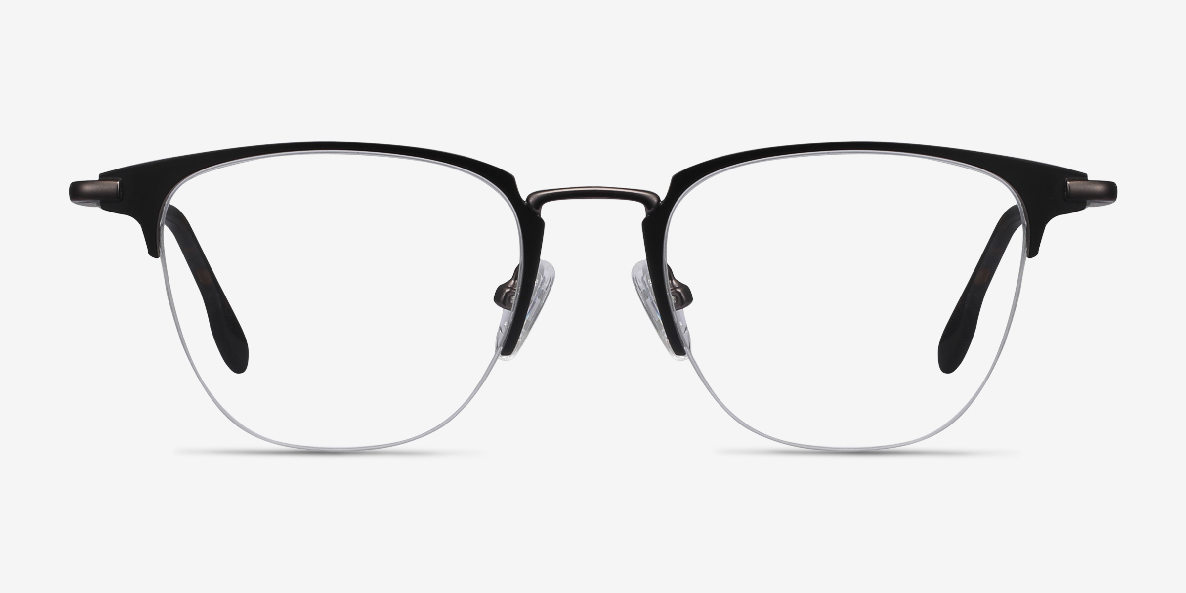 Wings Noir MétalMontures de lunettes de vue d'EyeBuyDirect, Vue de Face