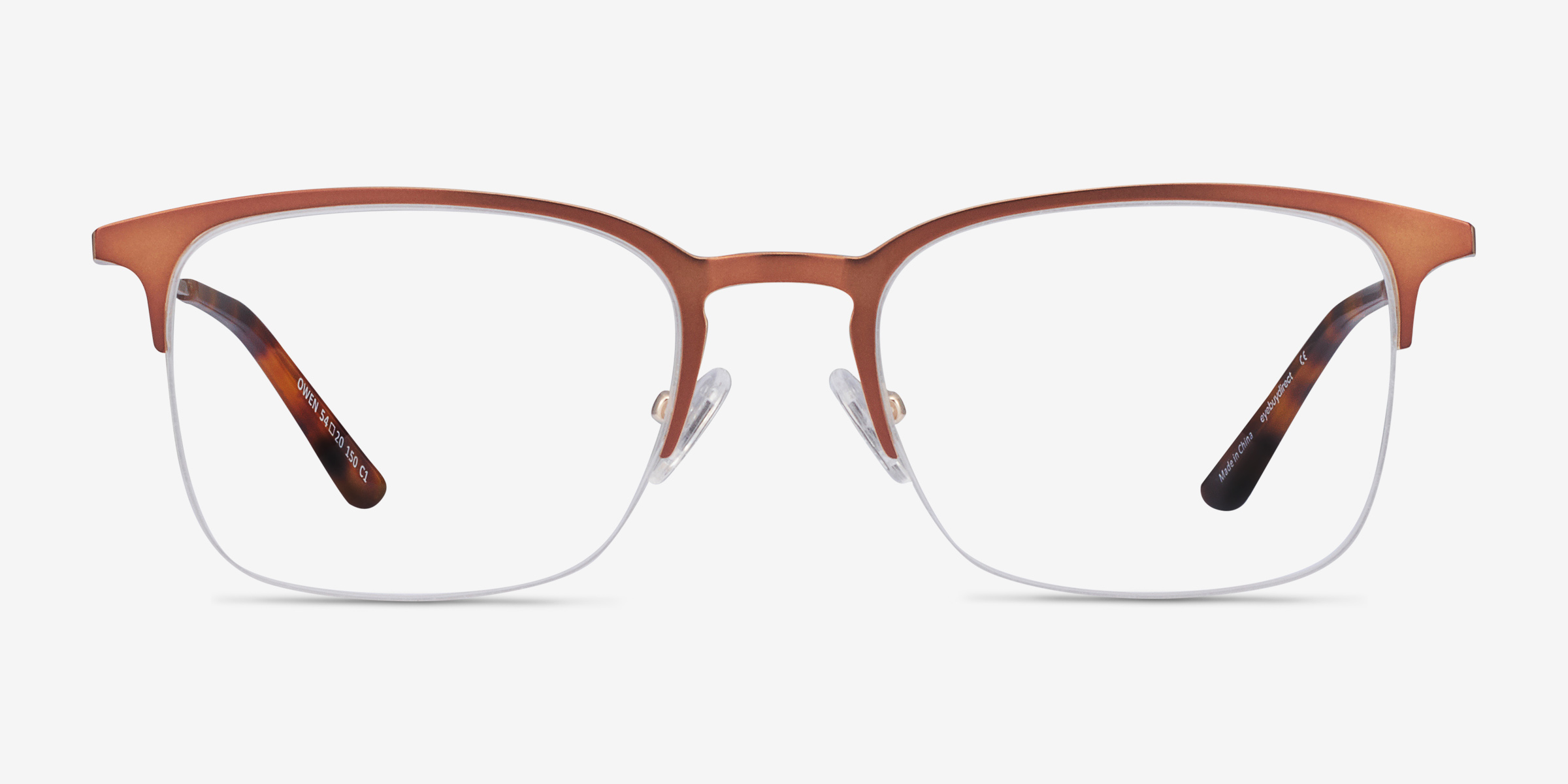 Owen Café MétalMontures de lunettes de vue d'EyeBuyDirect, Vue de Face