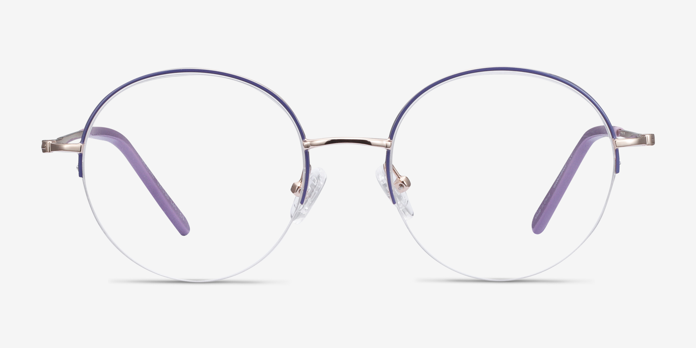 Takashi Purple & Gold MétalMontures de lunettes de vue d'EyeBuyDirect, Vue de Face