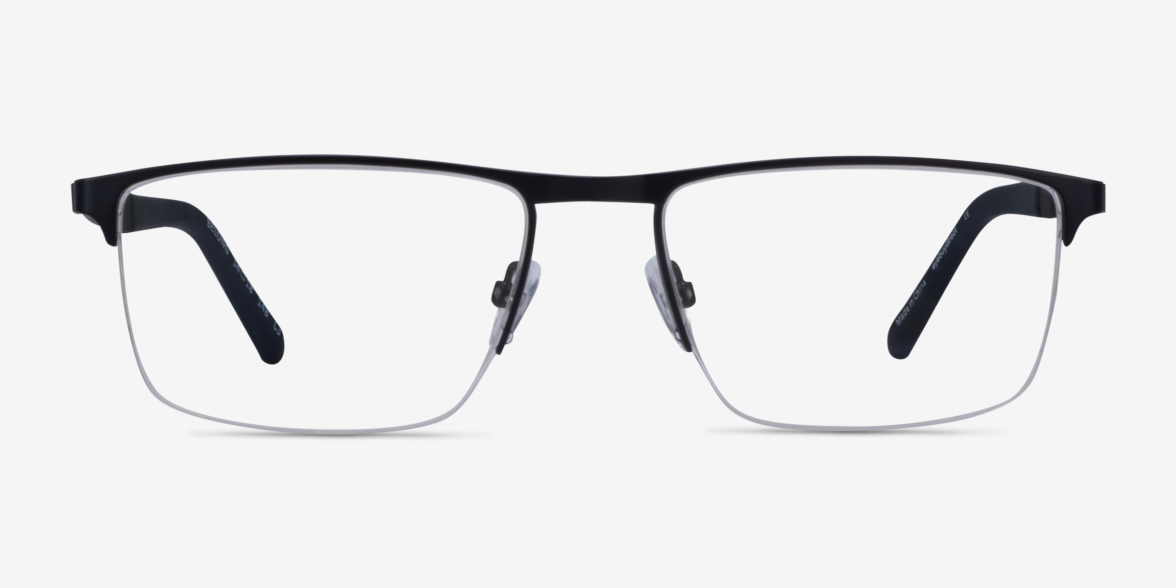 Belong Black Red MétalMontures de lunettes de vue d'EyeBuyDirect, Vue de Face