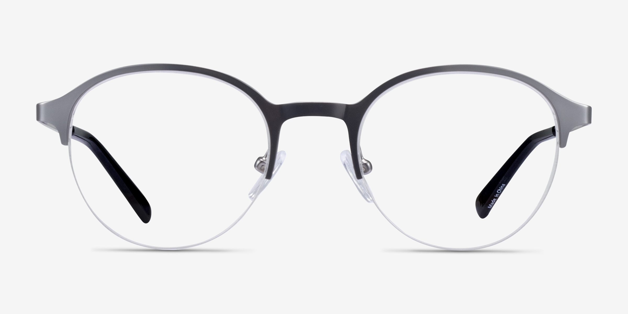 Thorpe Argenté MétalMontures de lunettes de vue d'EyeBuyDirect, Vue de Face