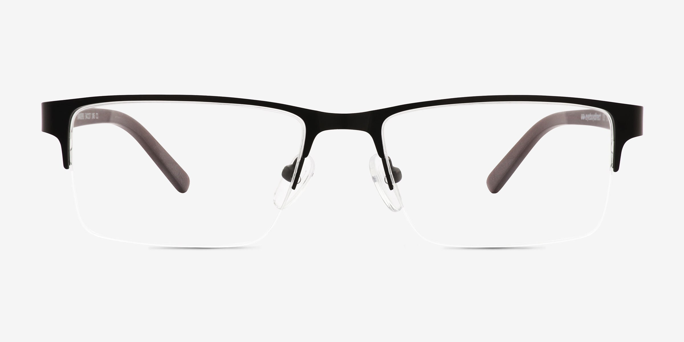 Sanders Noir MétalMontures de lunettes de vue d'EyeBuyDirect, Vue de Face