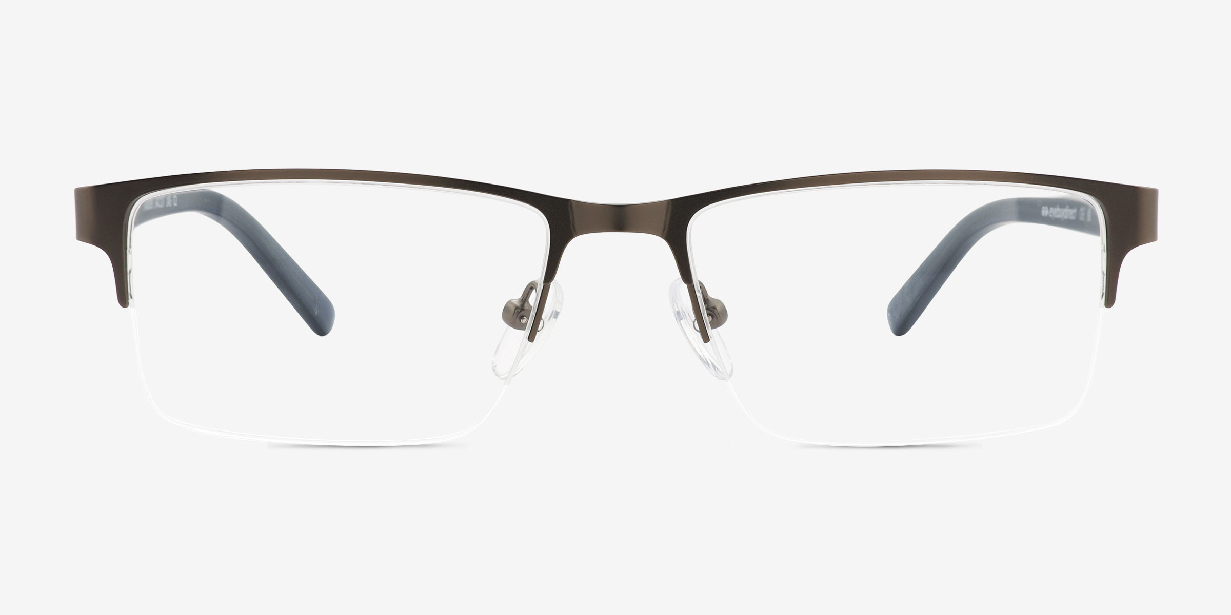 Sanders Brun MétalMontures de lunettes de vue d'EyeBuyDirect, Vue de Face