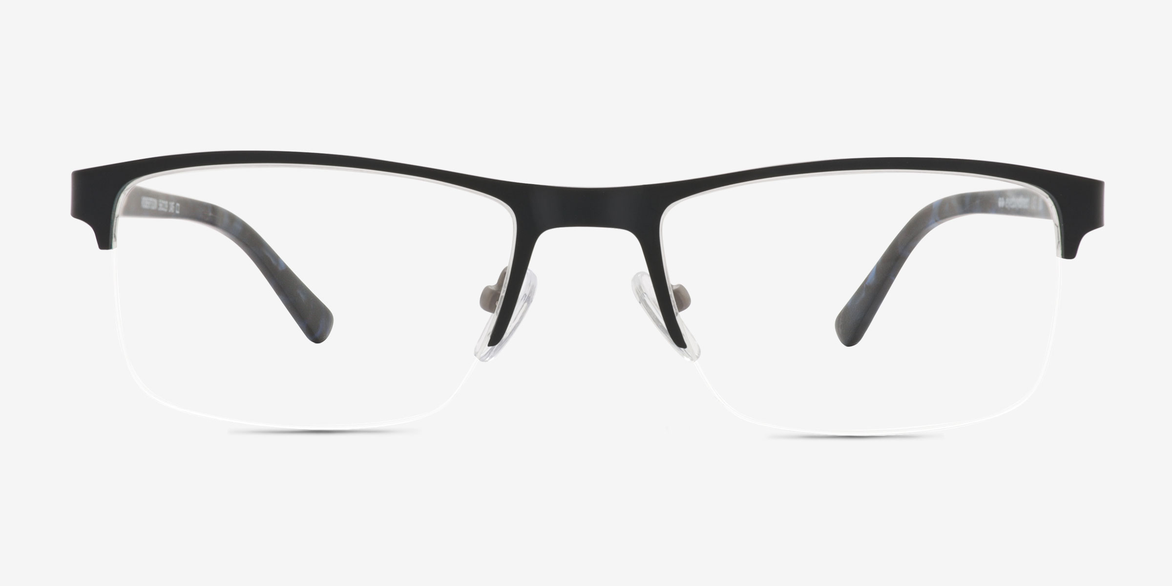 Robertson Noir MétalMontures de lunettes de vue d'EyeBuyDirect, Vue de Face