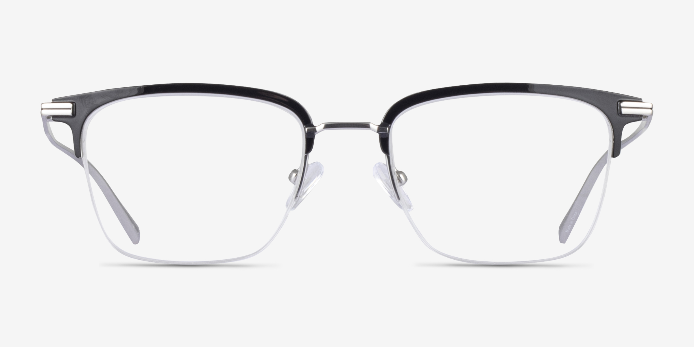 Timeless Noir MétalMontures de lunettes de vue d'EyeBuyDirect, Vue de Face