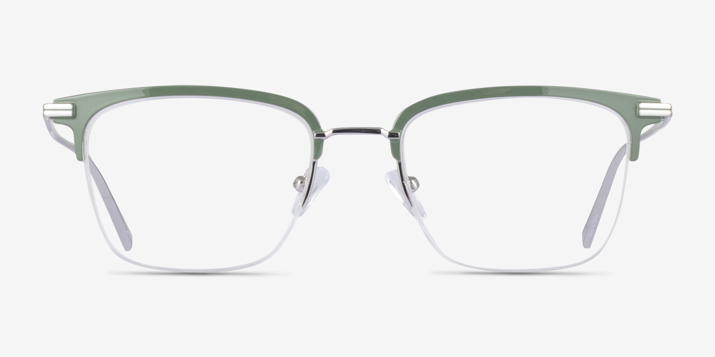 Timeless Vert MétalMontures de lunettes de vue d'EyeBuyDirect, Vue de Face