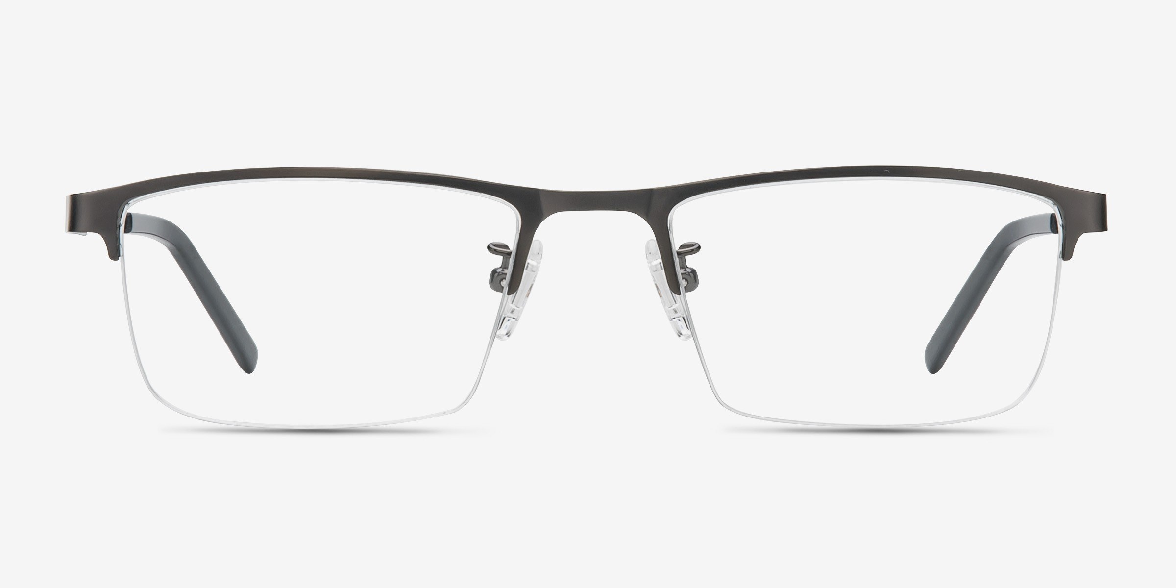 Algorithm Gunmetal MétalMontures de lunettes de vue d'EyeBuyDirect, Vue de Face