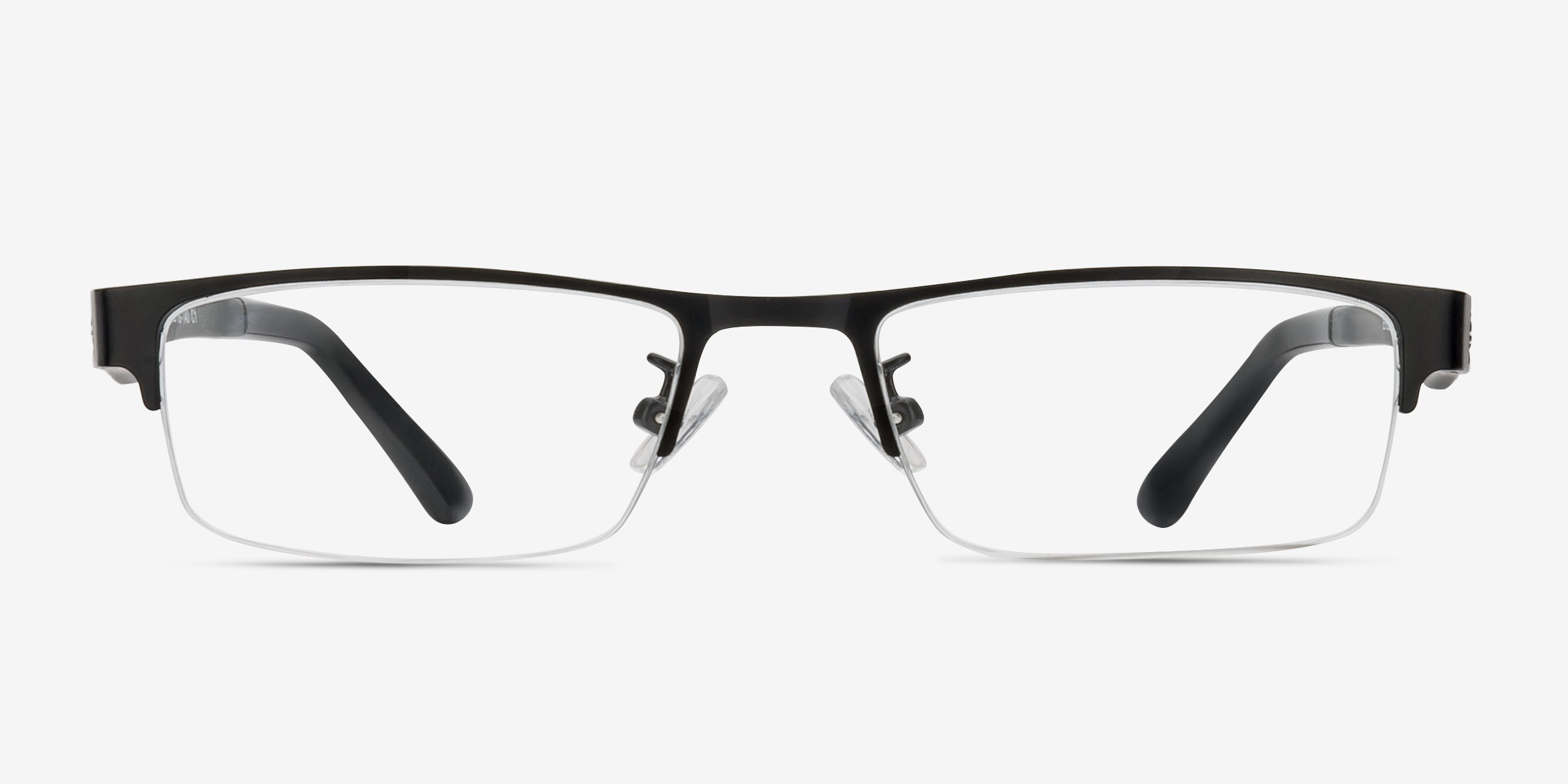 Beau Noir Plastic-metalMontures de lunettes de vue d'EyeBuyDirect, Vue de Face