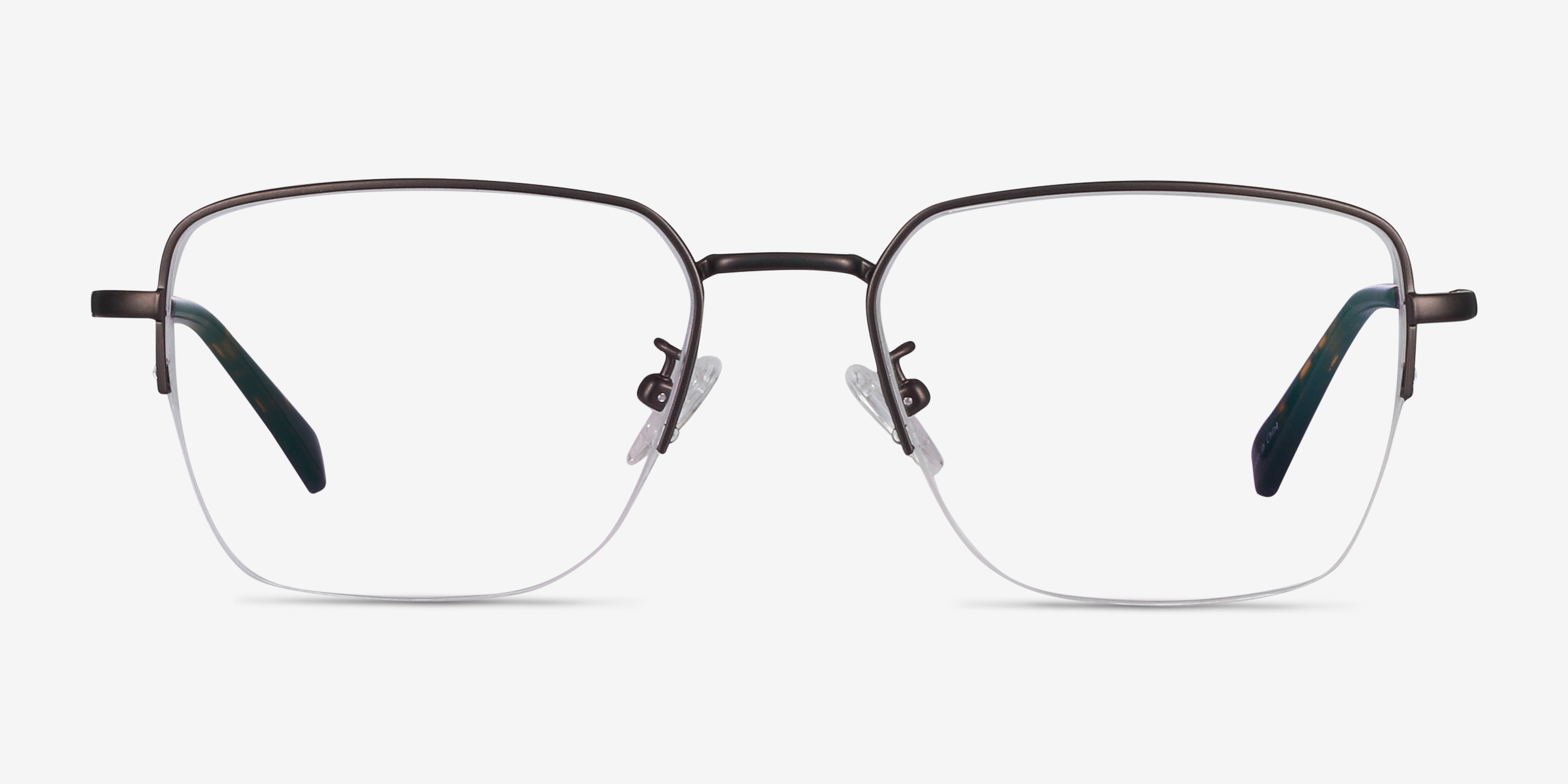 James Gunmetal TitaniumMontures de lunettes de vue d'EyeBuyDirect, Vue de Face