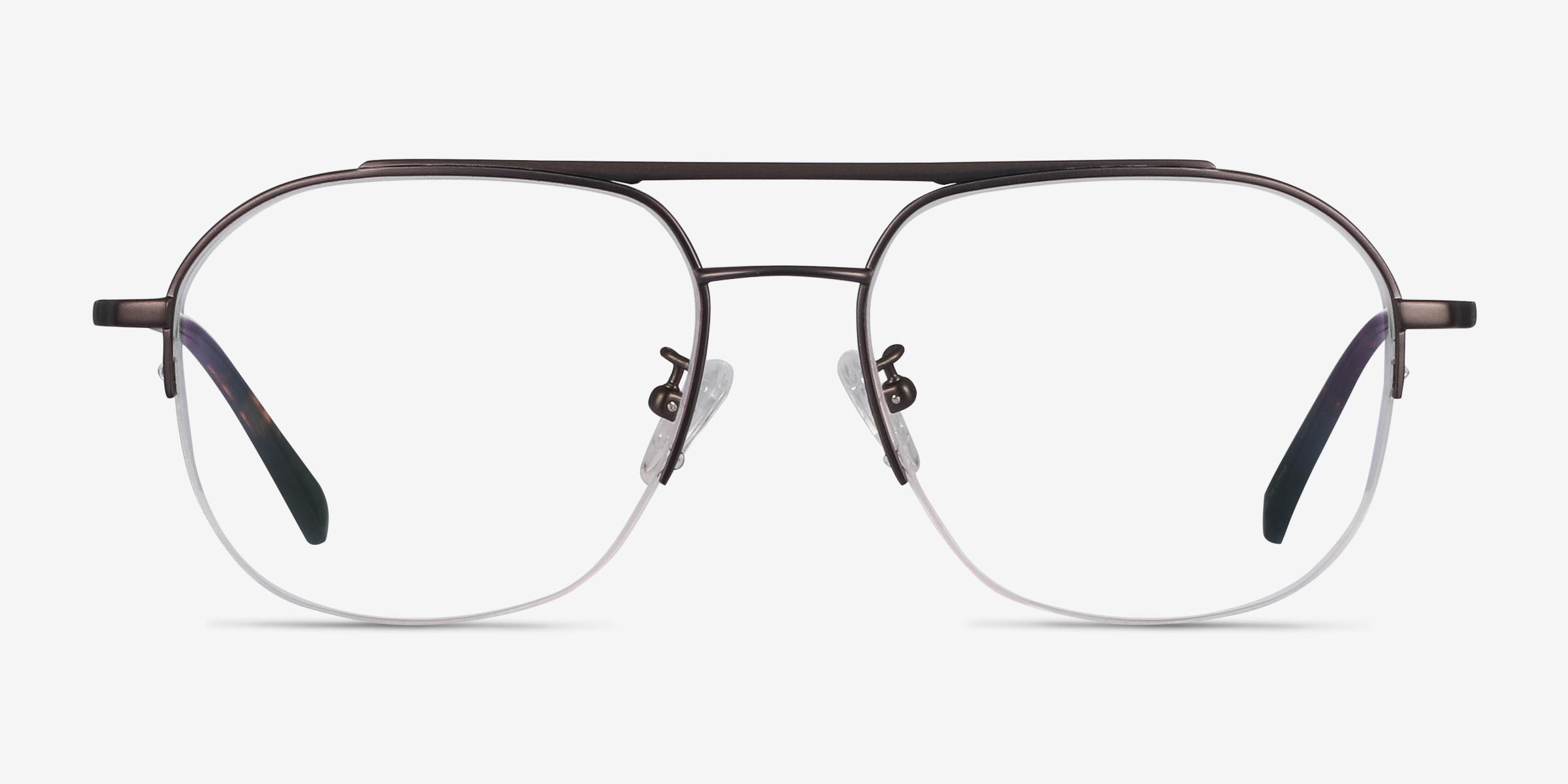 Conrad Gunmetal TitaniumMontures de lunettes de vue d'EyeBuyDirect, Vue de Face