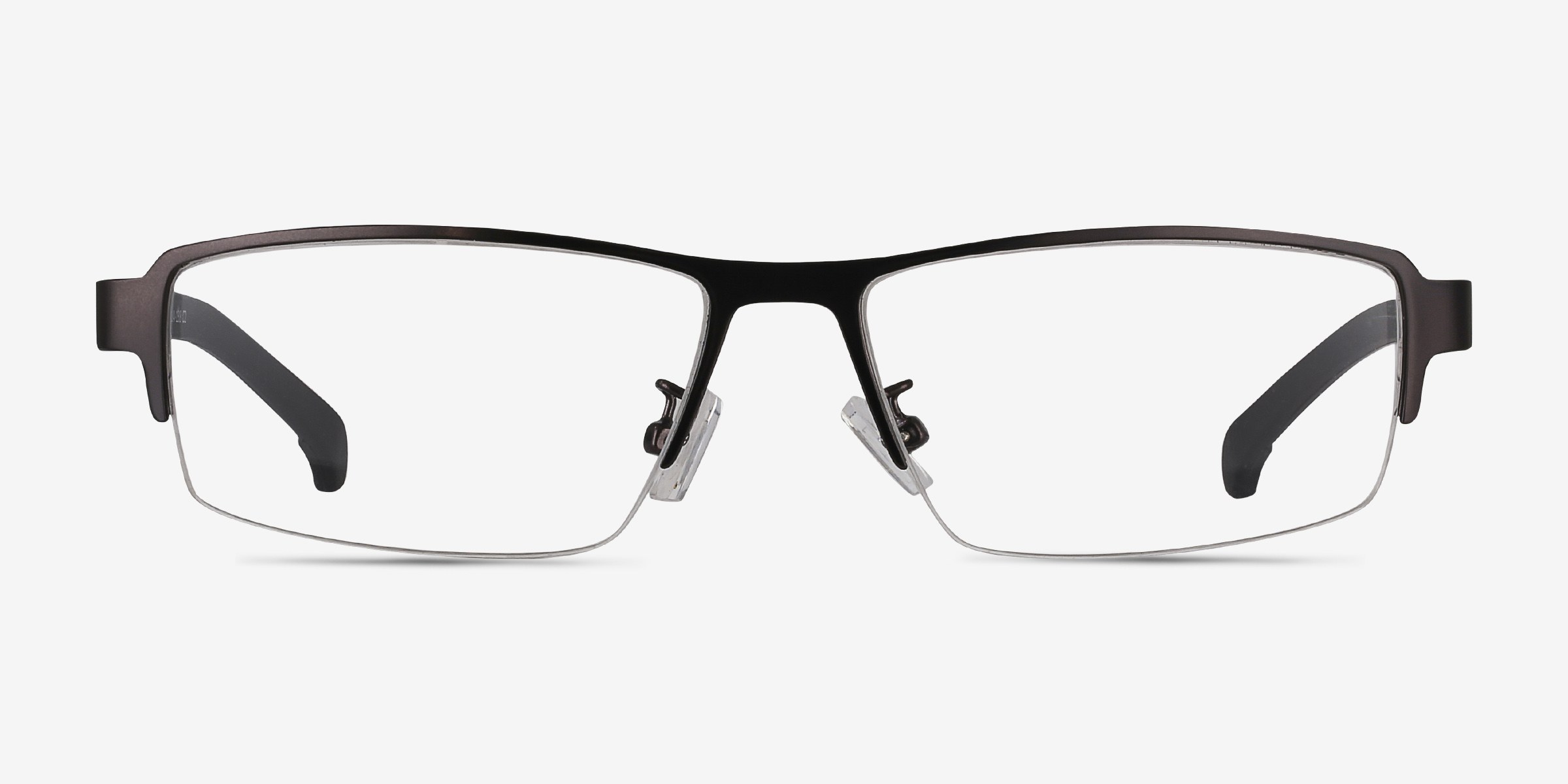 Lewis Gunmetal MétalMontures de lunettes de vue d'EyeBuyDirect, Vue de Face