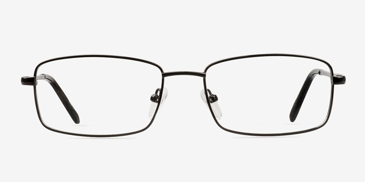 Braydon Noir MétalMontures de lunettes de vue d'EyeBuyDirect, Vue de Face