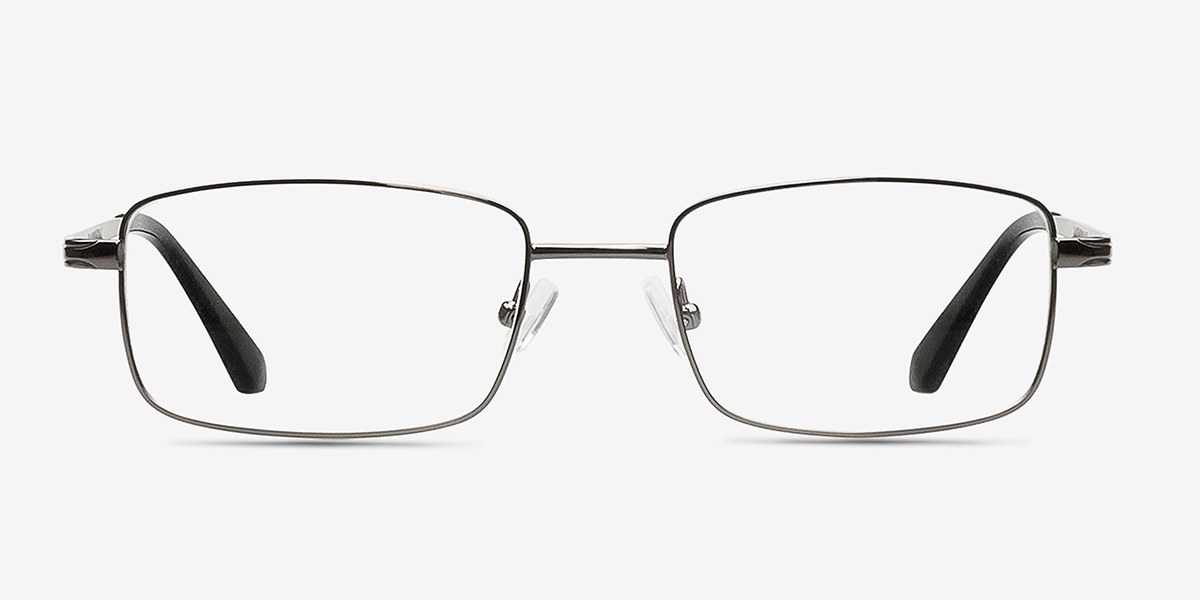 Philadelphia Gunmetal MétalMontures de lunettes de vue d'EyeBuyDirect, Vue de Face
