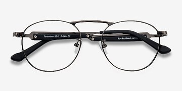Gunmetal Tarantino -  Classic Metal Eyeglasses