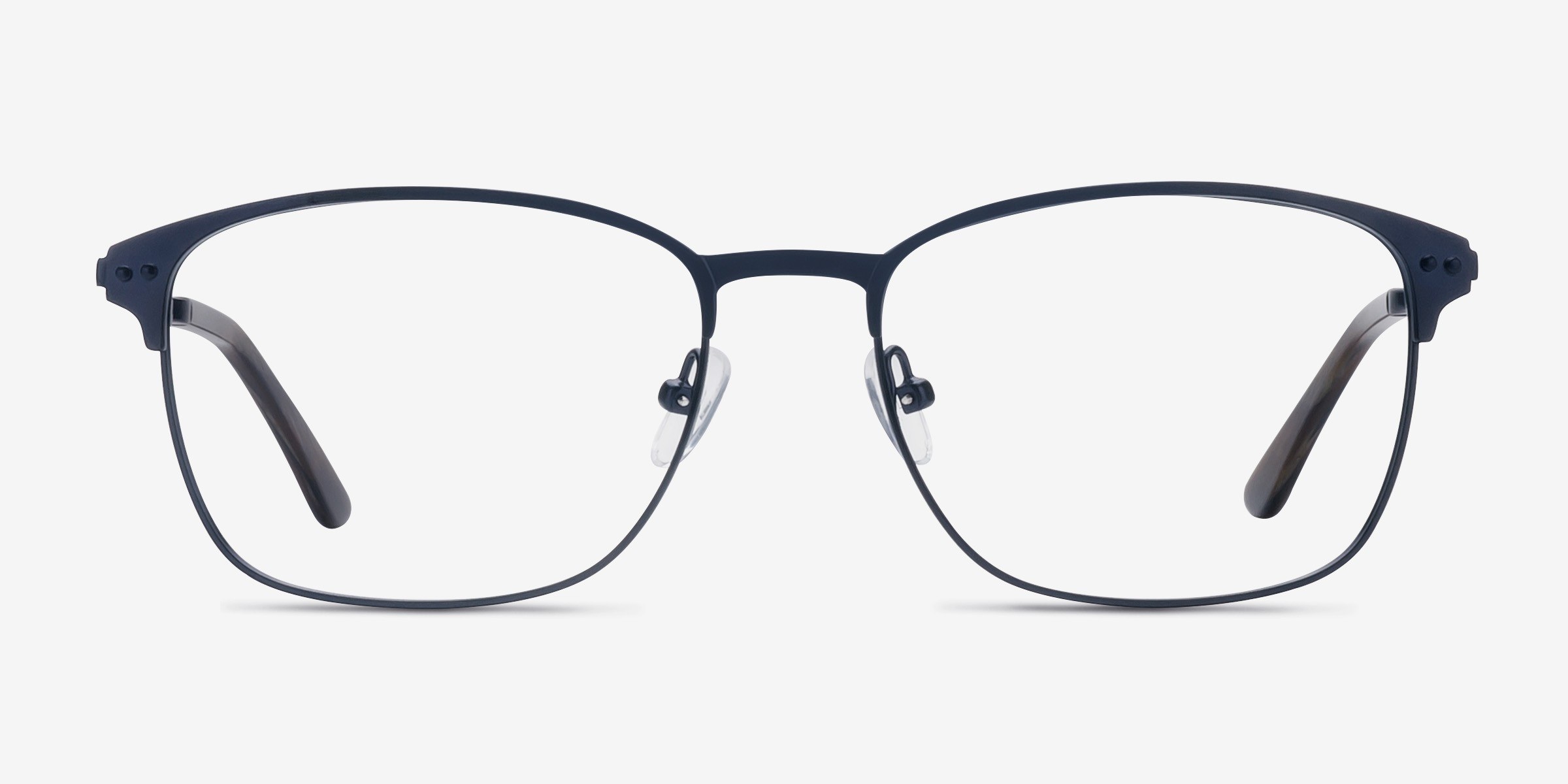 Arcadian Bleu marine MétalMontures de lunettes de vue d'EyeBuyDirect, Vue de Face