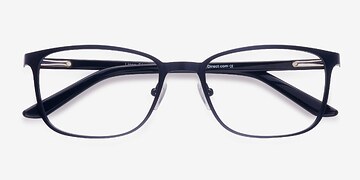 Navy Lines -  Classic Metal Eyeglasses