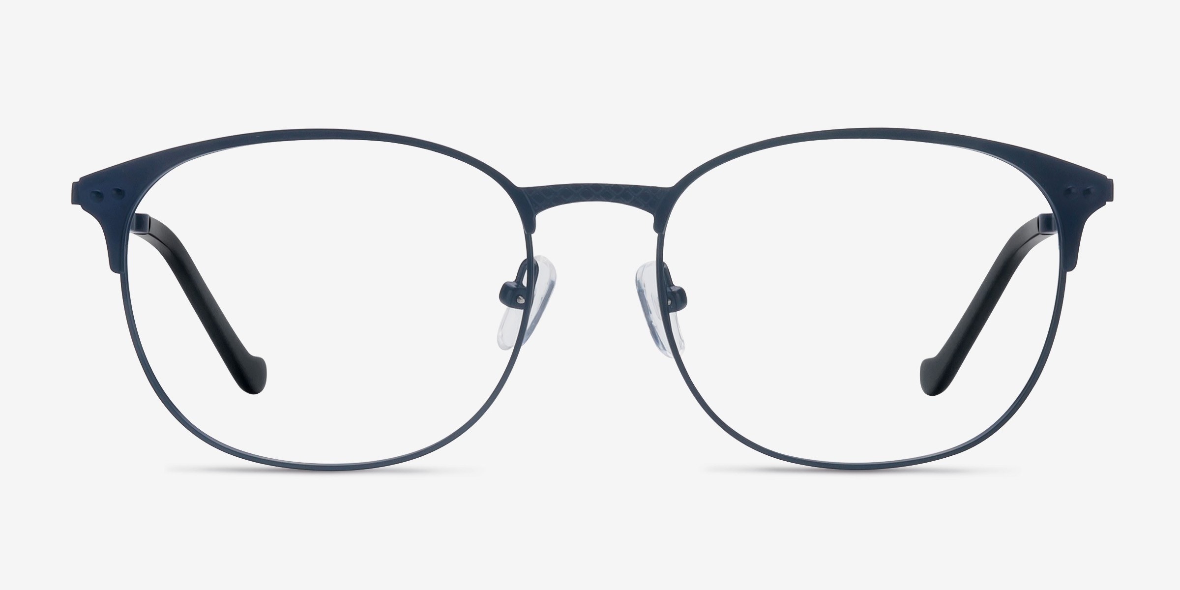 Phenomena Bleu marine MétalMontures de lunettes de vue d'EyeBuyDirect, Vue de Face