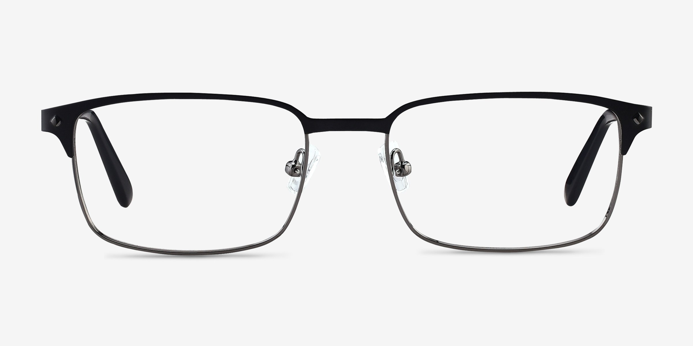 Normandy Noir MétalMontures de lunettes de vue d'EyeBuyDirect, Vue de Face