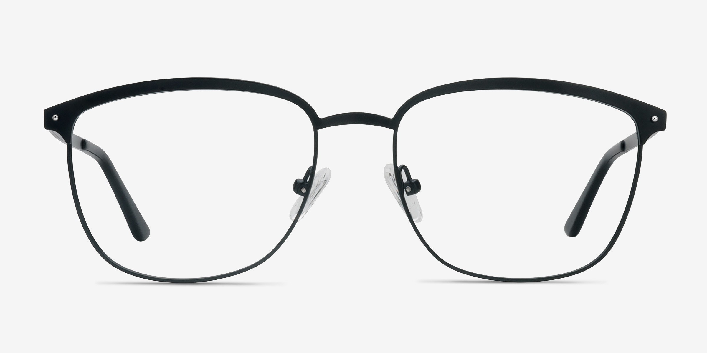 Lightbeam Noir MétalMontures de lunettes de vue d'EyeBuyDirect, Vue de Face