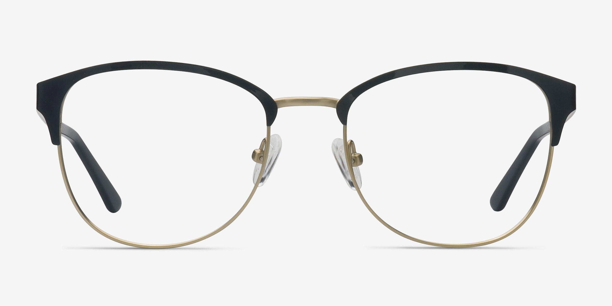 The Moon Black Golden MétalMontures de lunettes de vue d'EyeBuyDirect, Vue de Face