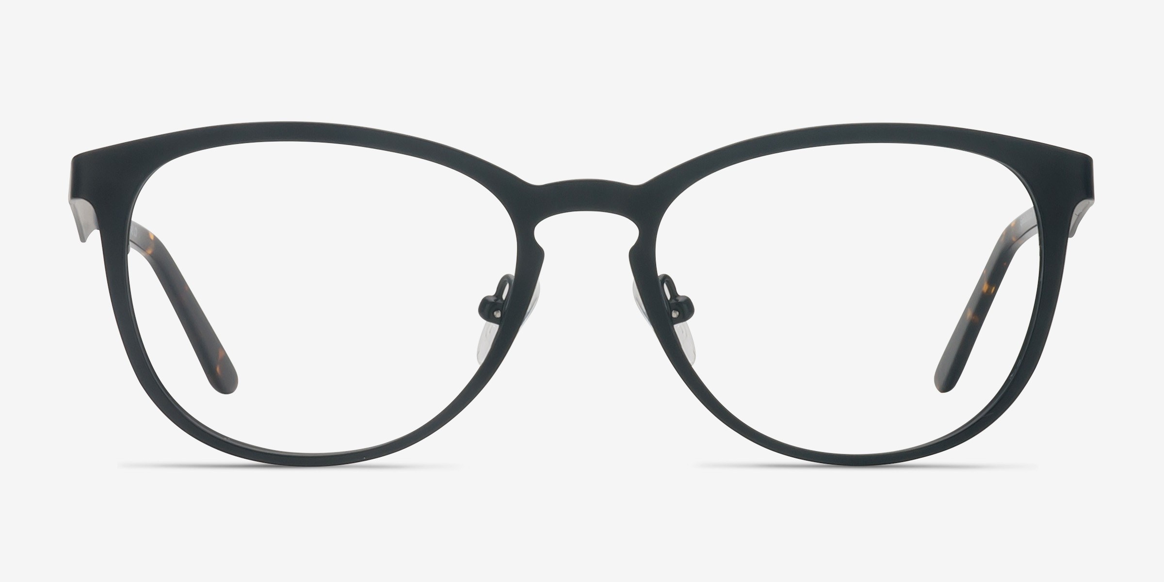 Neta Matte Black MétalMontures de lunettes de vue d'EyeBuyDirect, Vue de Face