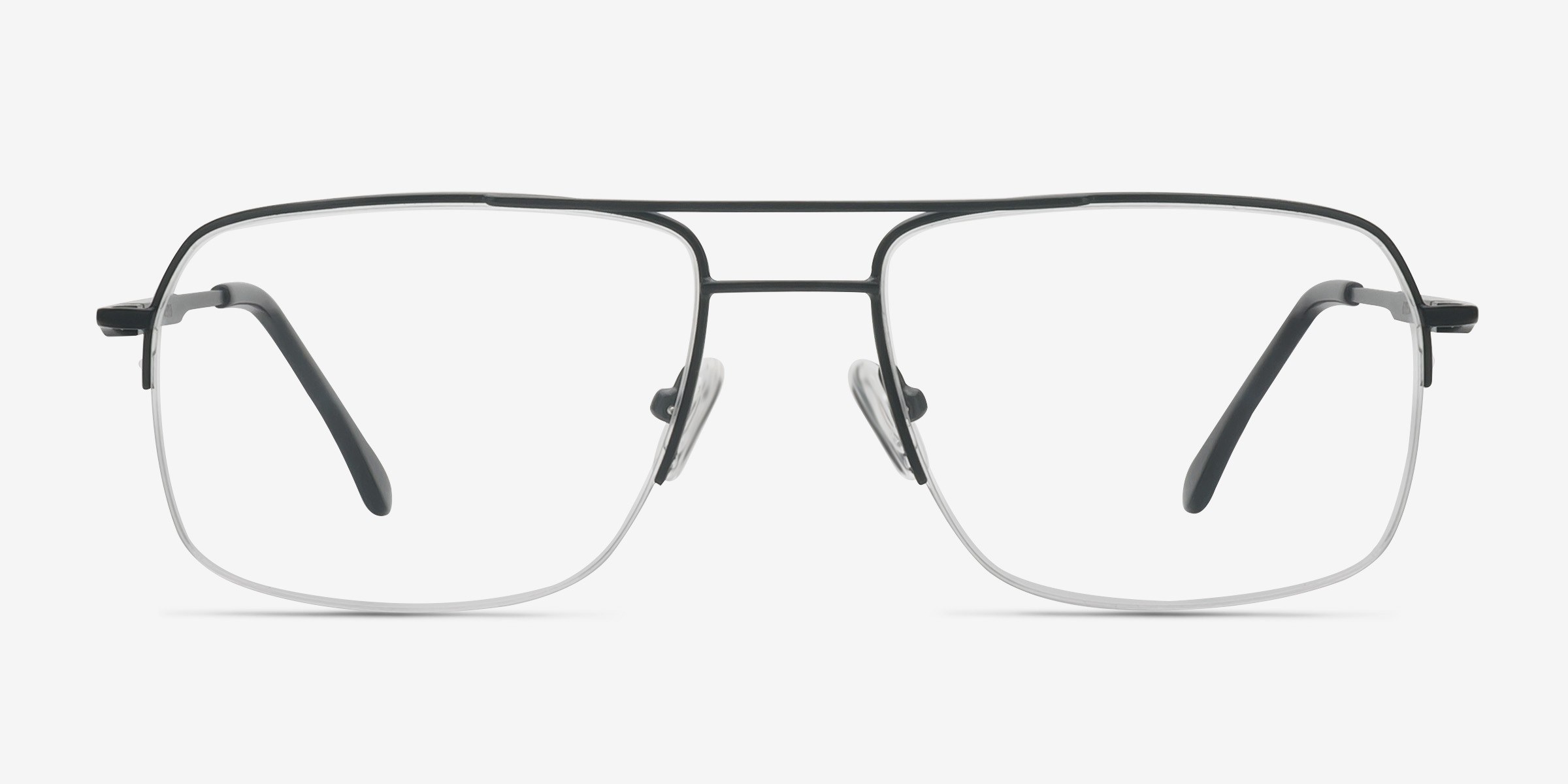Tux Noir MétalMontures de lunettes de vue d'EyeBuyDirect, Vue de Face