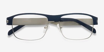 Matte Navy Wallace -  Metal Eyeglasses