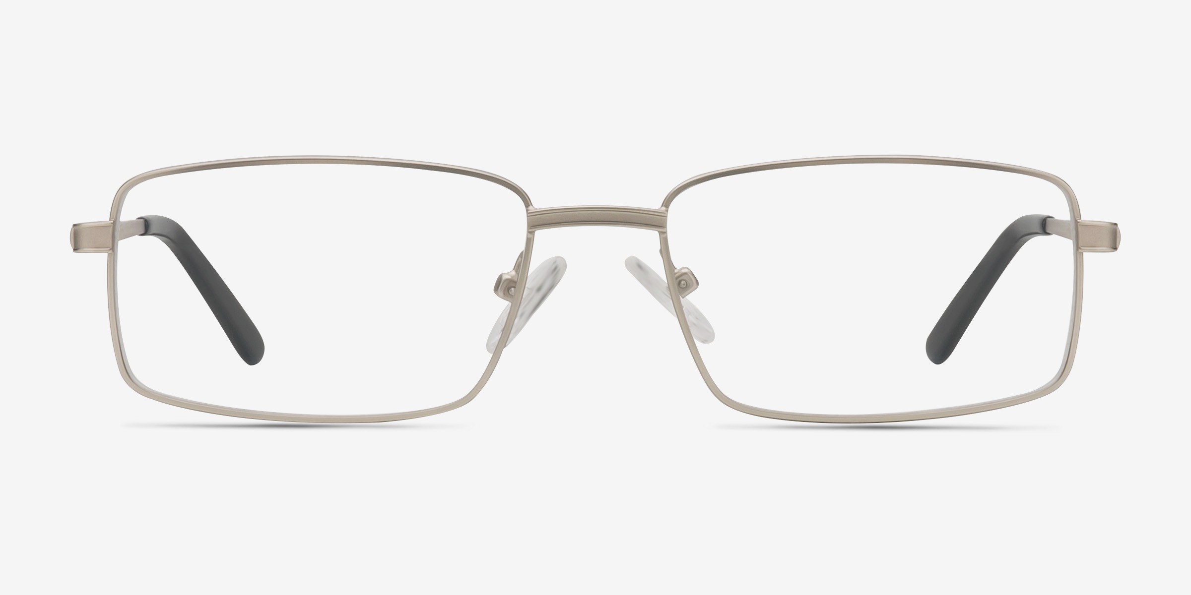 Parcel Matte Silver MétalMontures de lunettes de vue d'EyeBuyDirect, Vue de Face