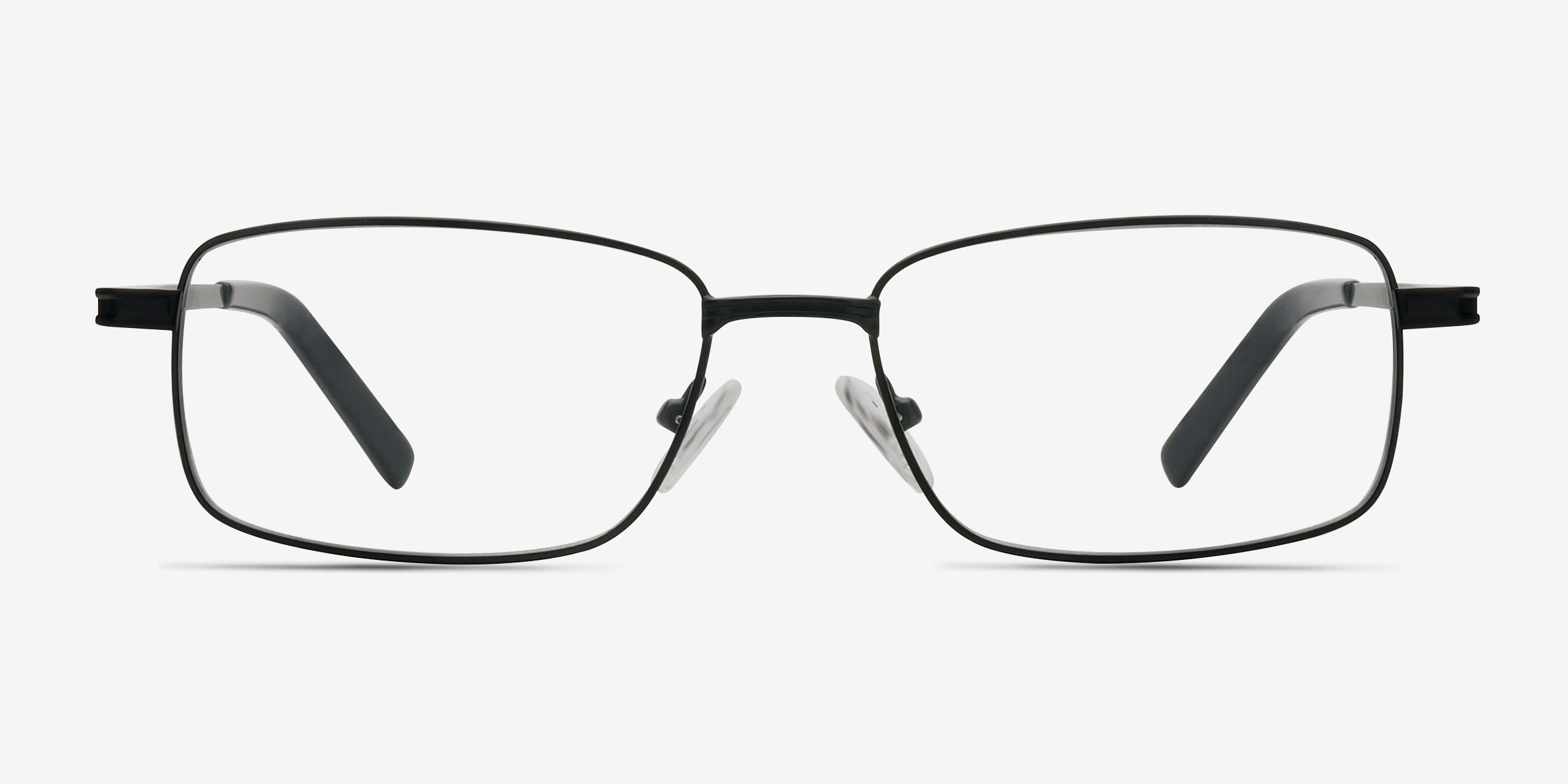 Triality Noir MétalMontures de lunettes de vue d'EyeBuyDirect, Vue de Face