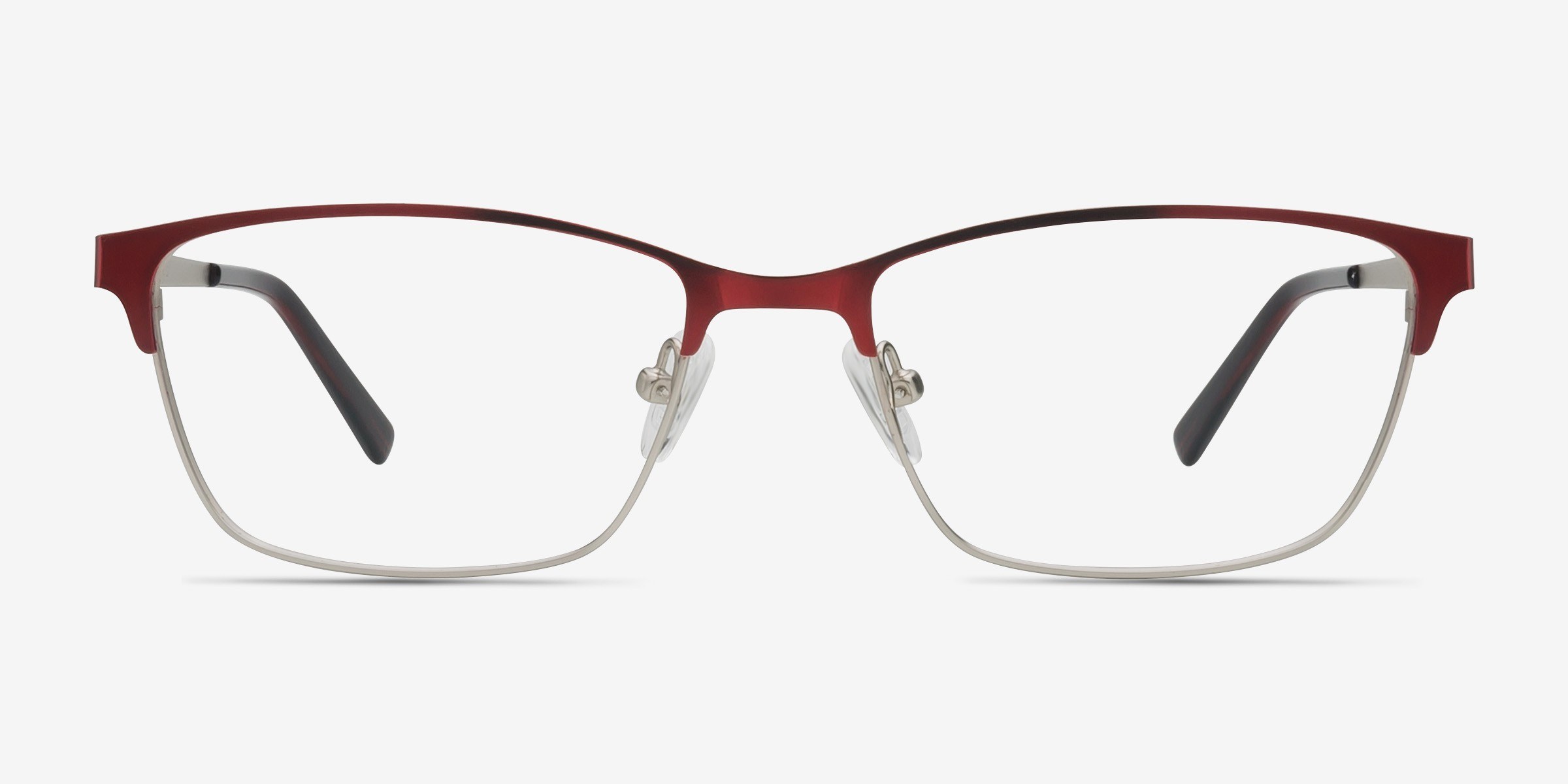 Cascade Rouge MétalMontures de lunettes de vue d'EyeBuyDirect, Vue de Face