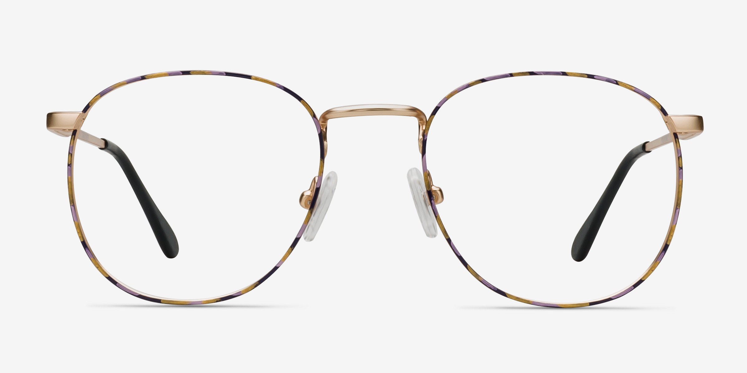 Blossom Floral Golden MétalMontures de lunettes de vue d'EyeBuyDirect, Vue de Face