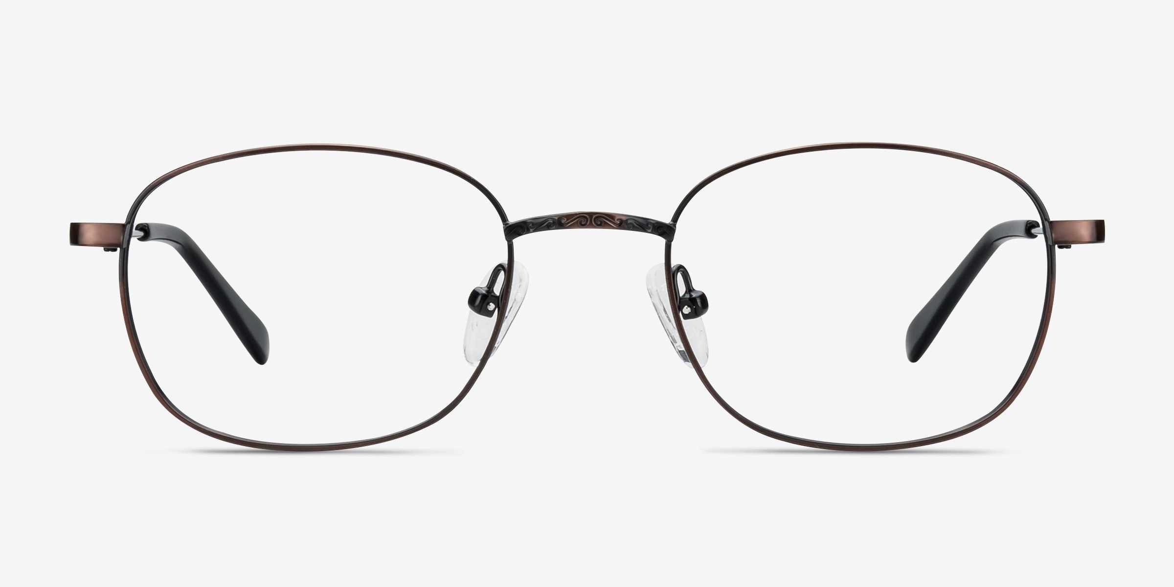 Caesar Aubergine MétalMontures de lunettes de vue d'EyeBuyDirect, Vue de Face