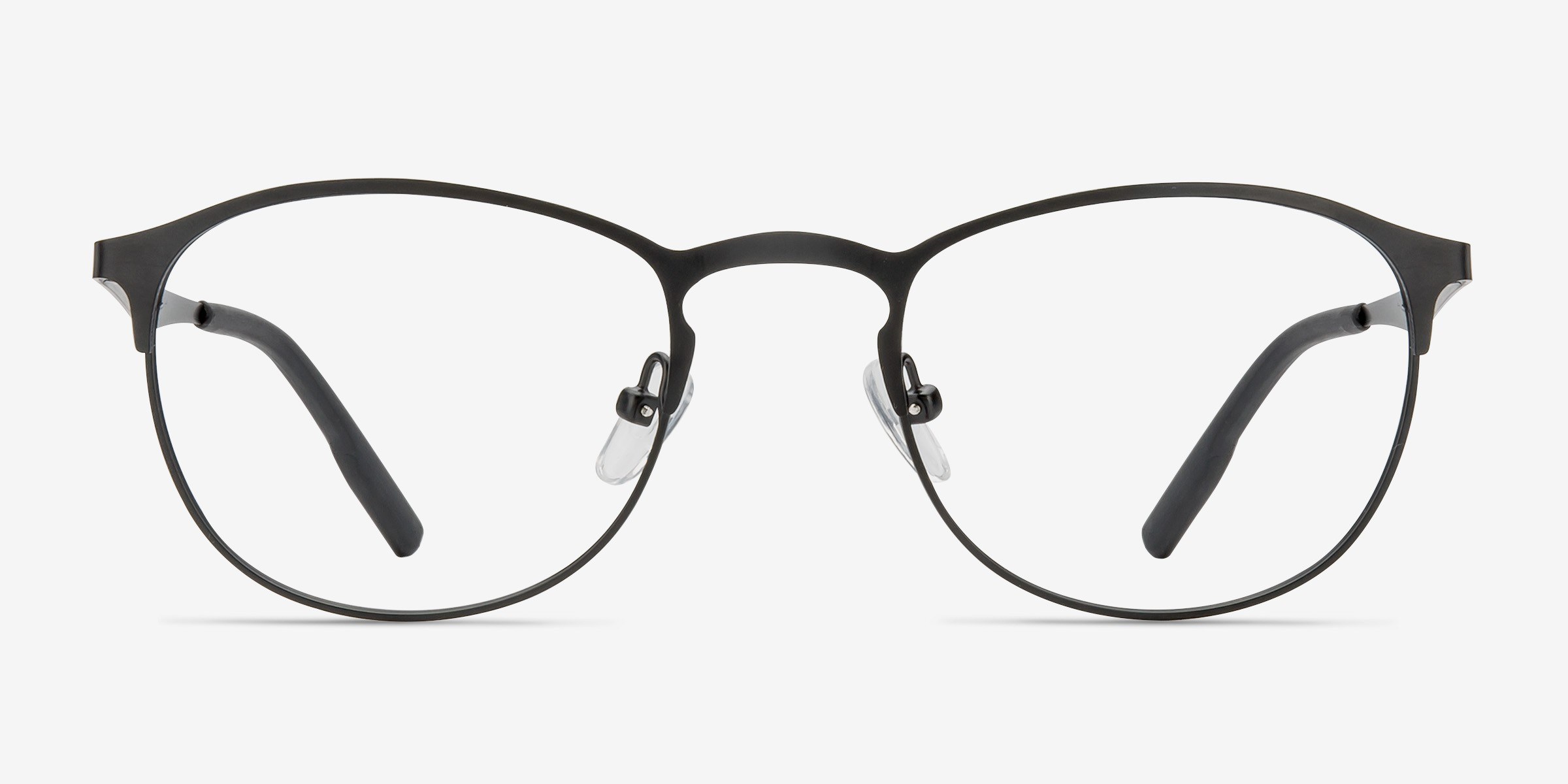 Function Noir MétalMontures de lunettes de vue d'EyeBuyDirect, Vue de Face