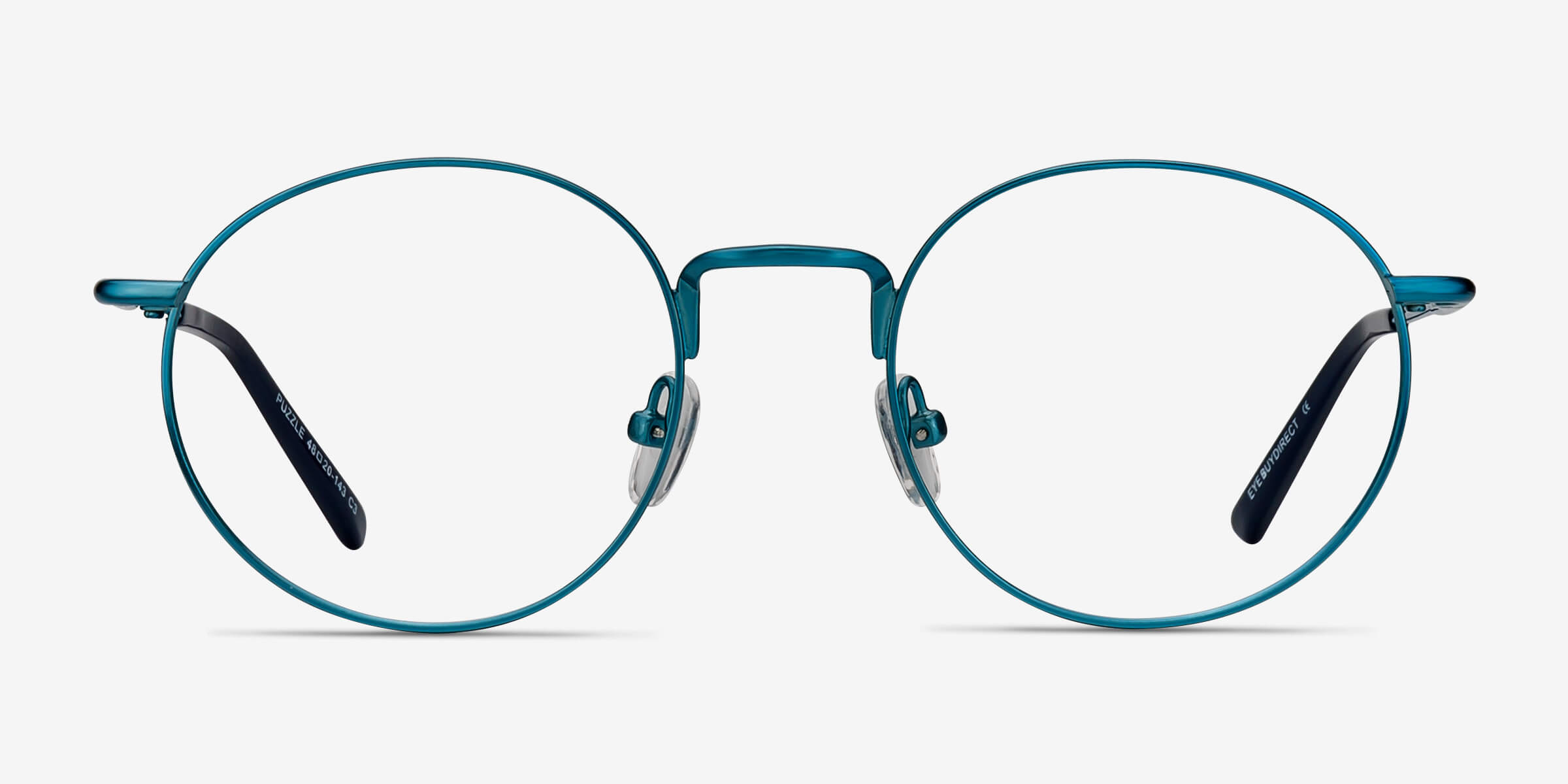 Puzzle Bleu MétalMontures de lunettes de vue d'EyeBuyDirect, Vue de Face