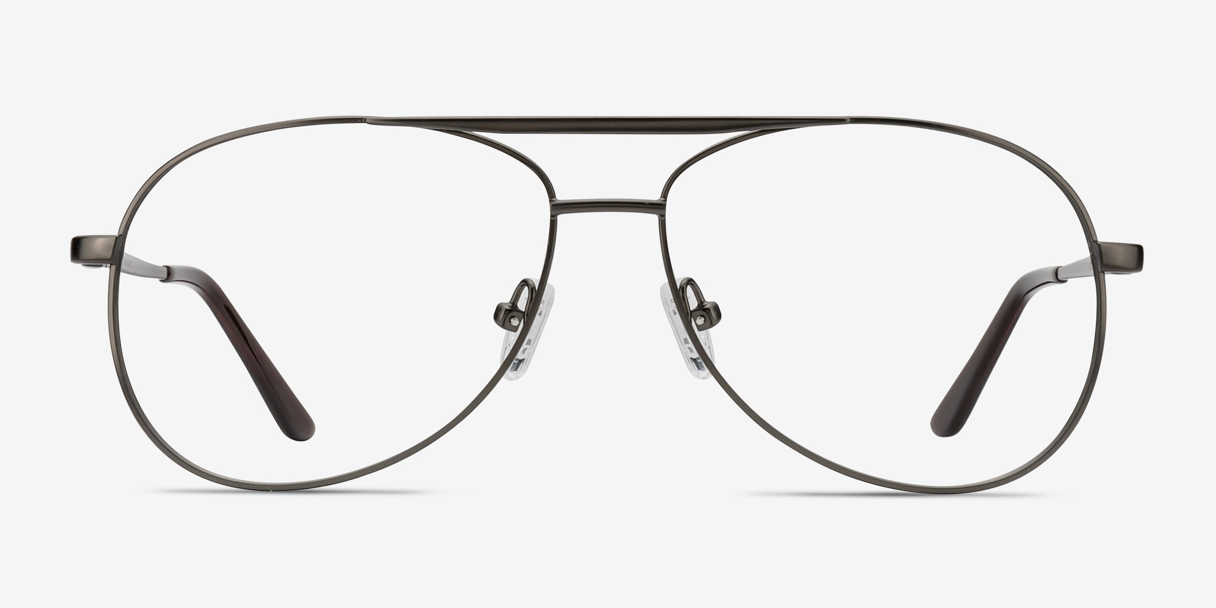 Discover Gunmetal MétalMontures de lunettes de vue d'EyeBuyDirect, Vue de Face