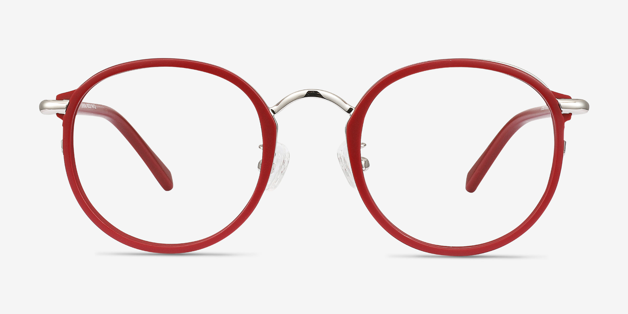 Carnival Matte Red Acetate-metalMontures de lunettes de vue d'EyeBuyDirect, Vue de Face