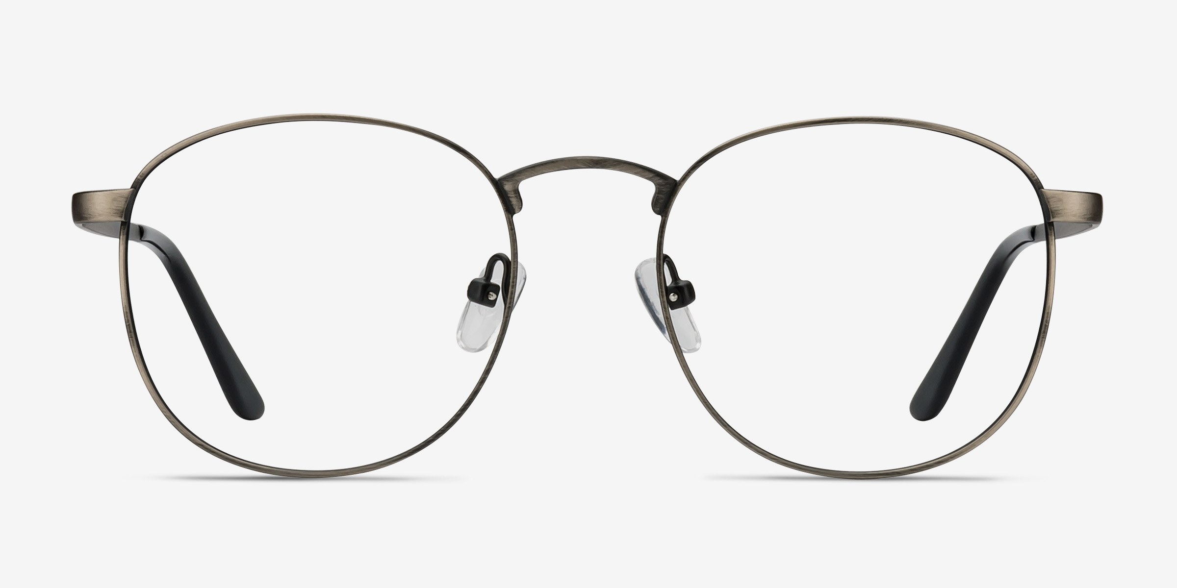 St Michel Gunmetal MétalMontures de lunettes de vue d'EyeBuyDirect, Vue de Face