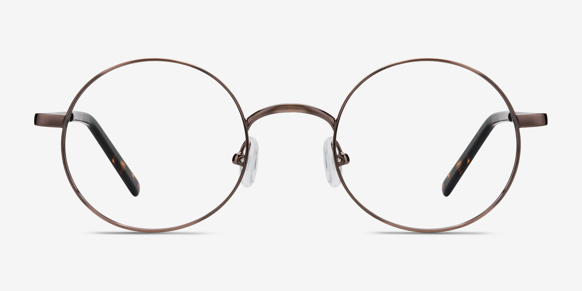 Socrates Brown Tortoise MétalMontures de lunettes de vue d'EyeBuyDirect, Vue de Face