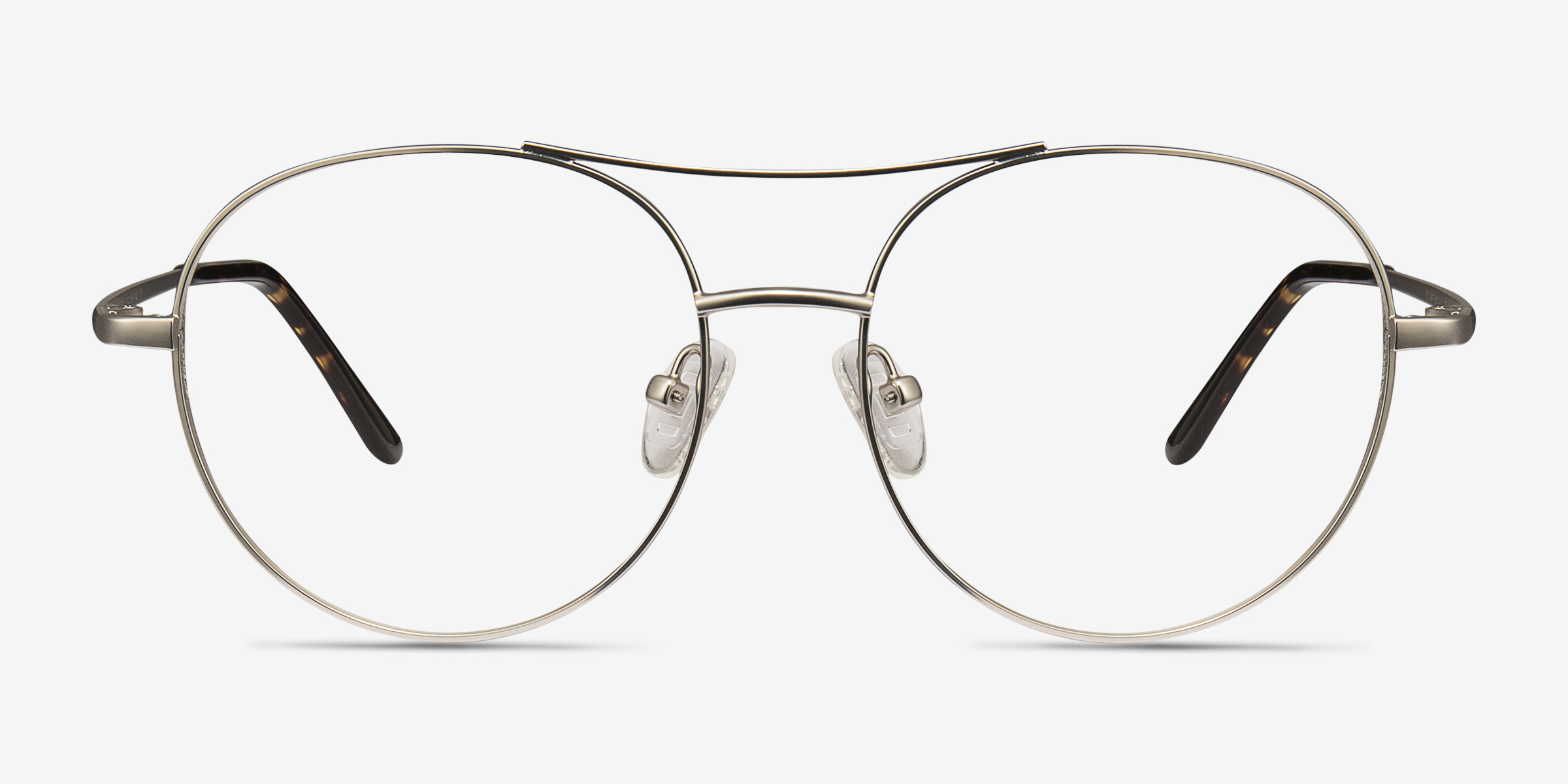 Cassini Argenté MétalMontures de lunettes de vue d'EyeBuyDirect, Vue de Face