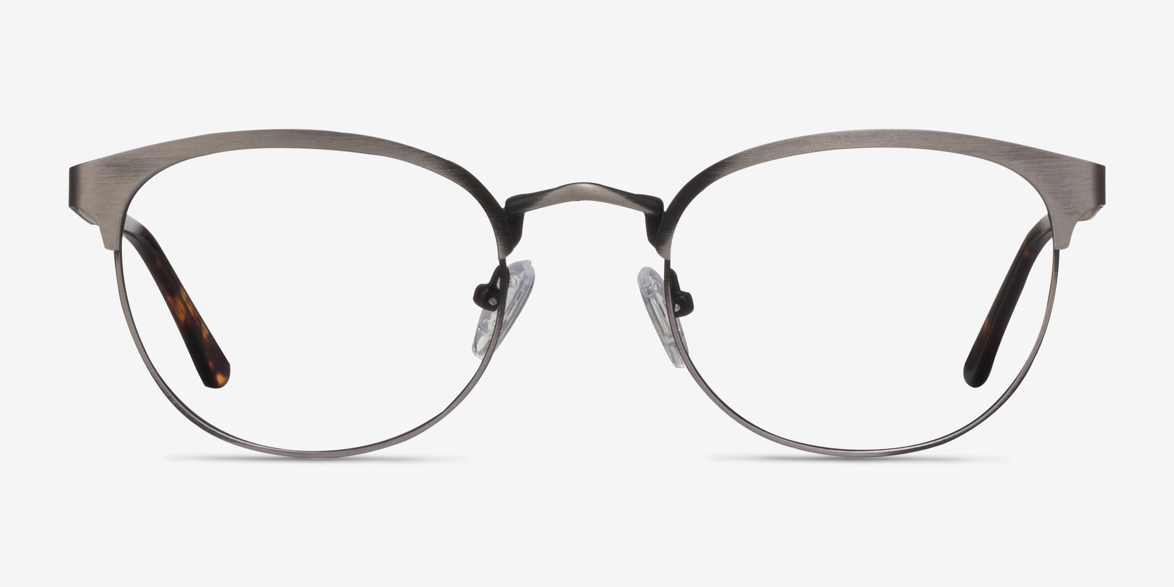 The Works Gunmetal MétalMontures de lunettes de vue d'EyeBuyDirect, Vue de Face