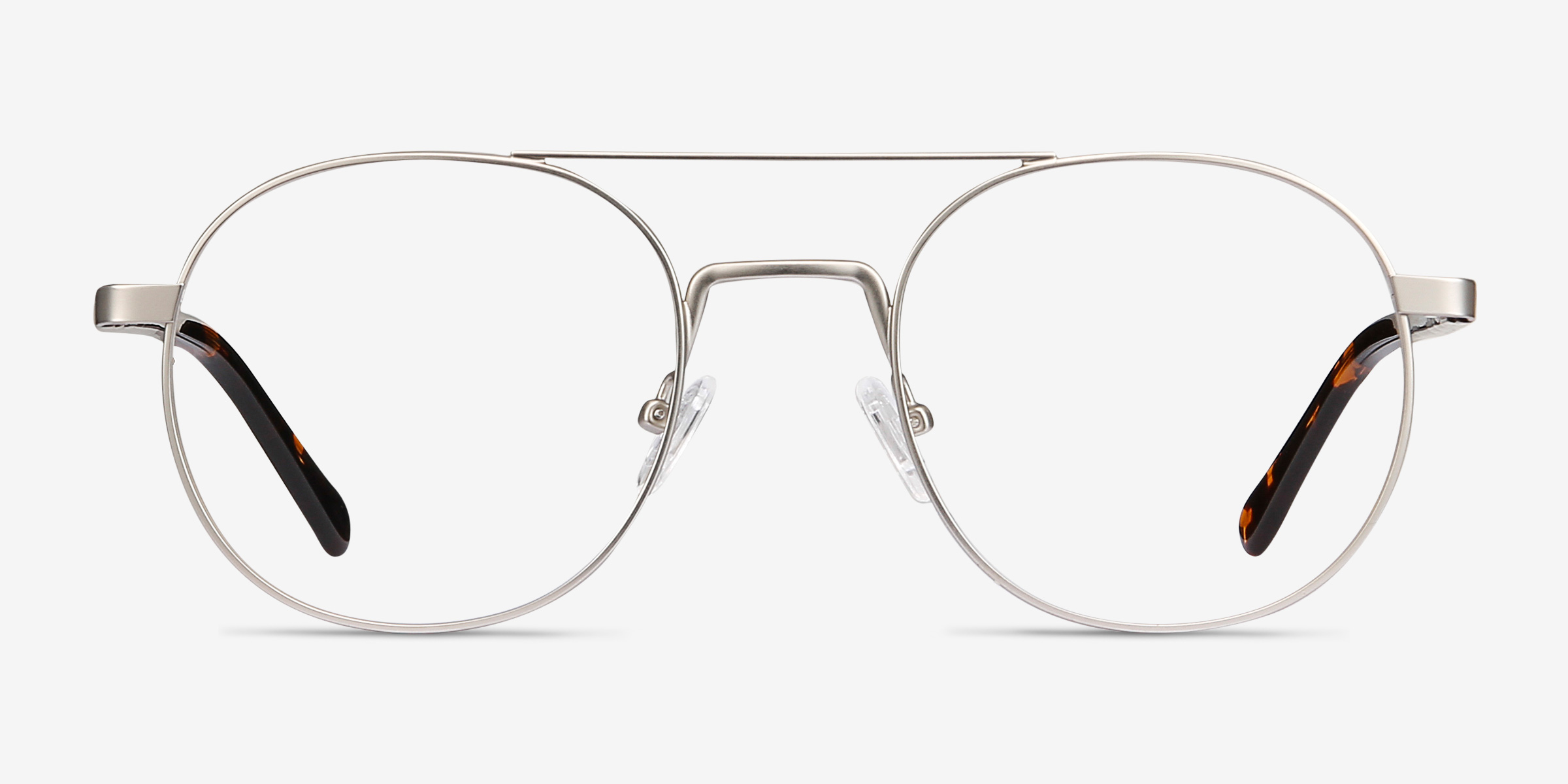 Lock XL Argenté MétalMontures de lunettes de vue d'EyeBuyDirect, Vue de Face