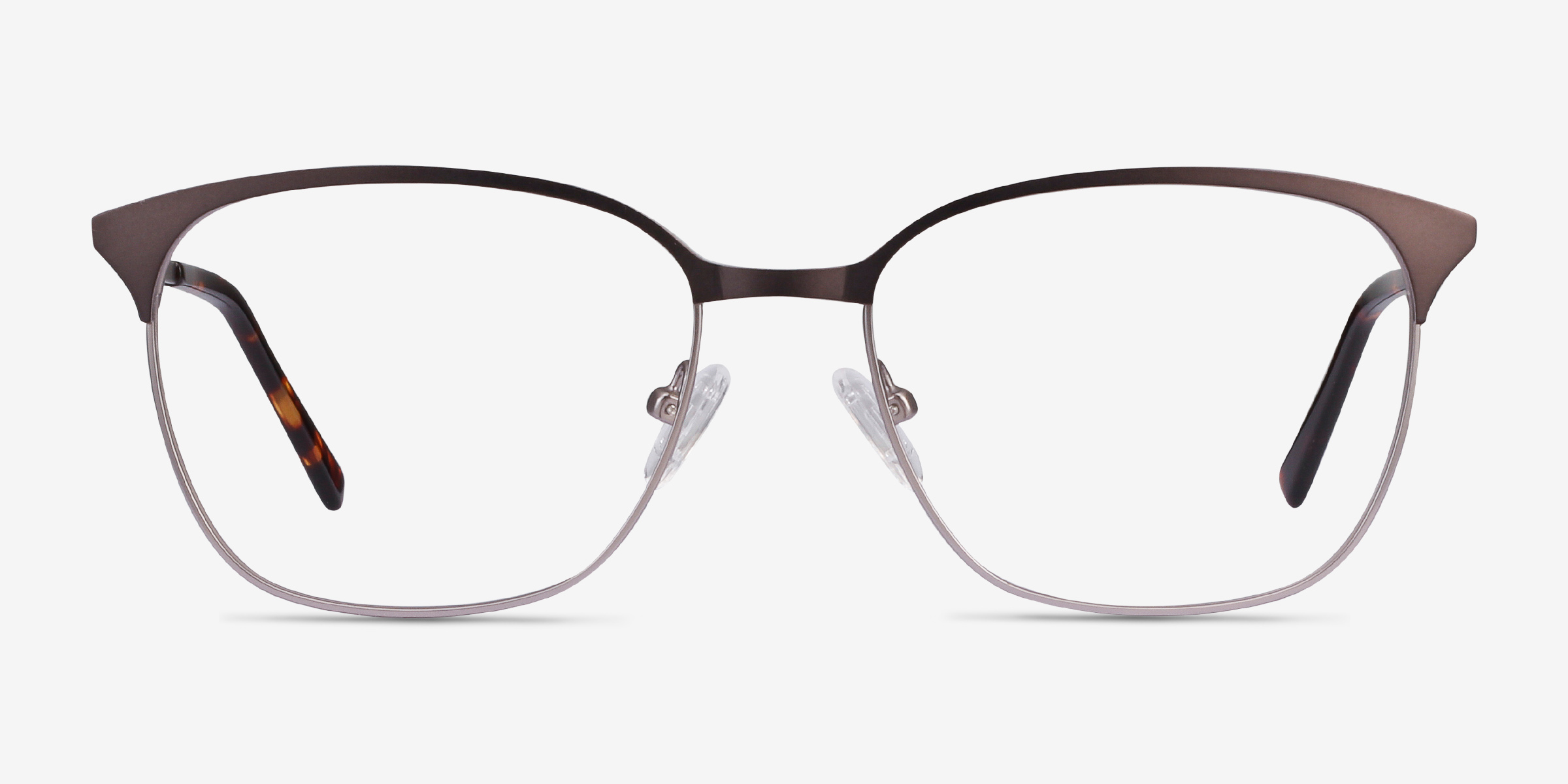 Avenue Gunmetal MétalMontures de lunettes de vue d'EyeBuyDirect, Vue de Face