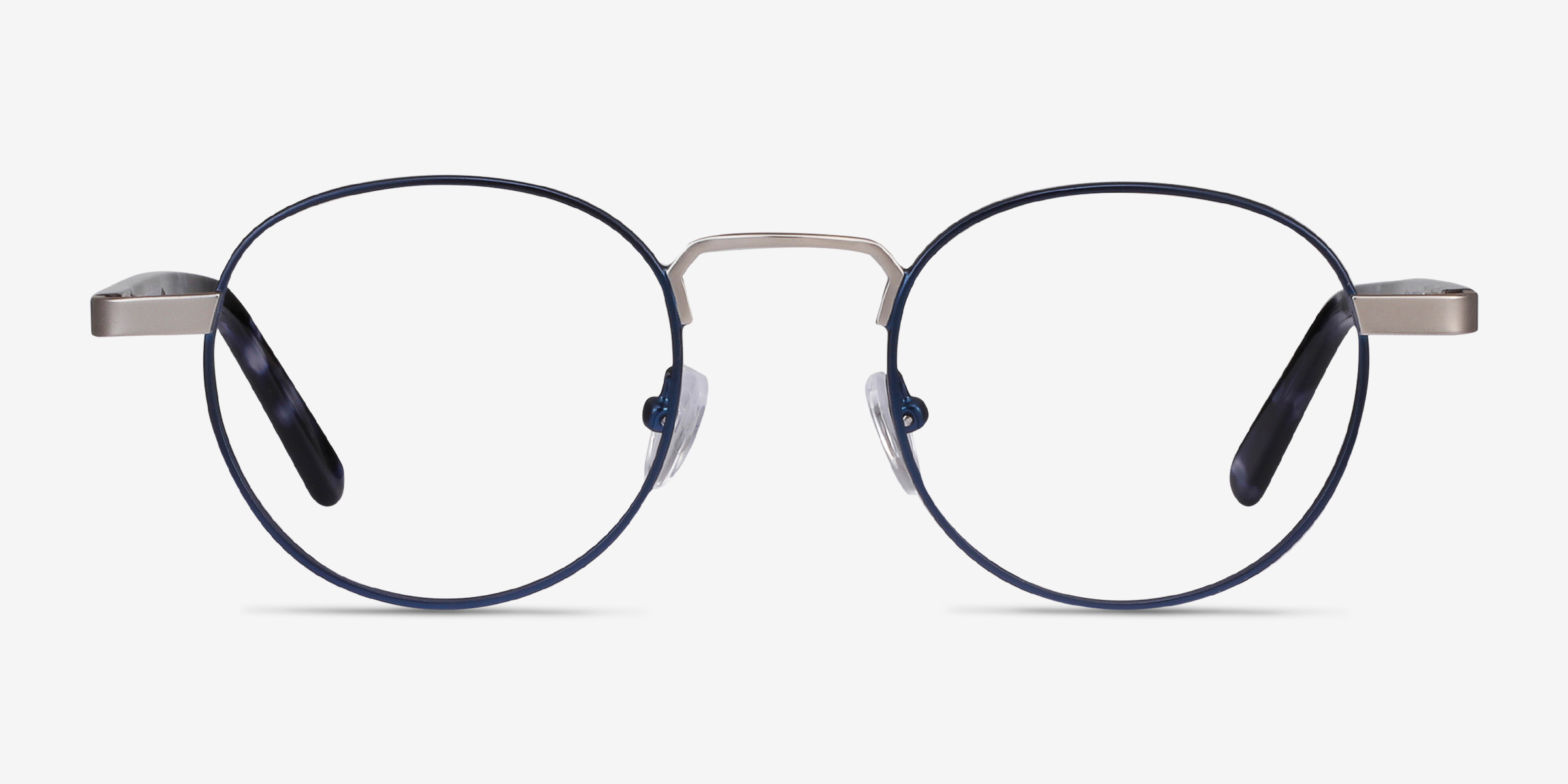 Orbit Bleu Acetate-metalMontures de lunettes de vue d'EyeBuyDirect, Vue de Face
